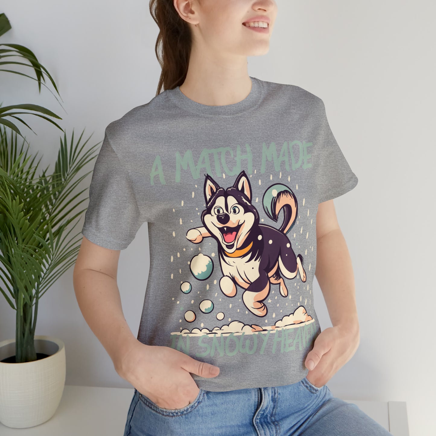 Winter Wonderland Husky Love Match Made In Snowy Heaven T-Shirt