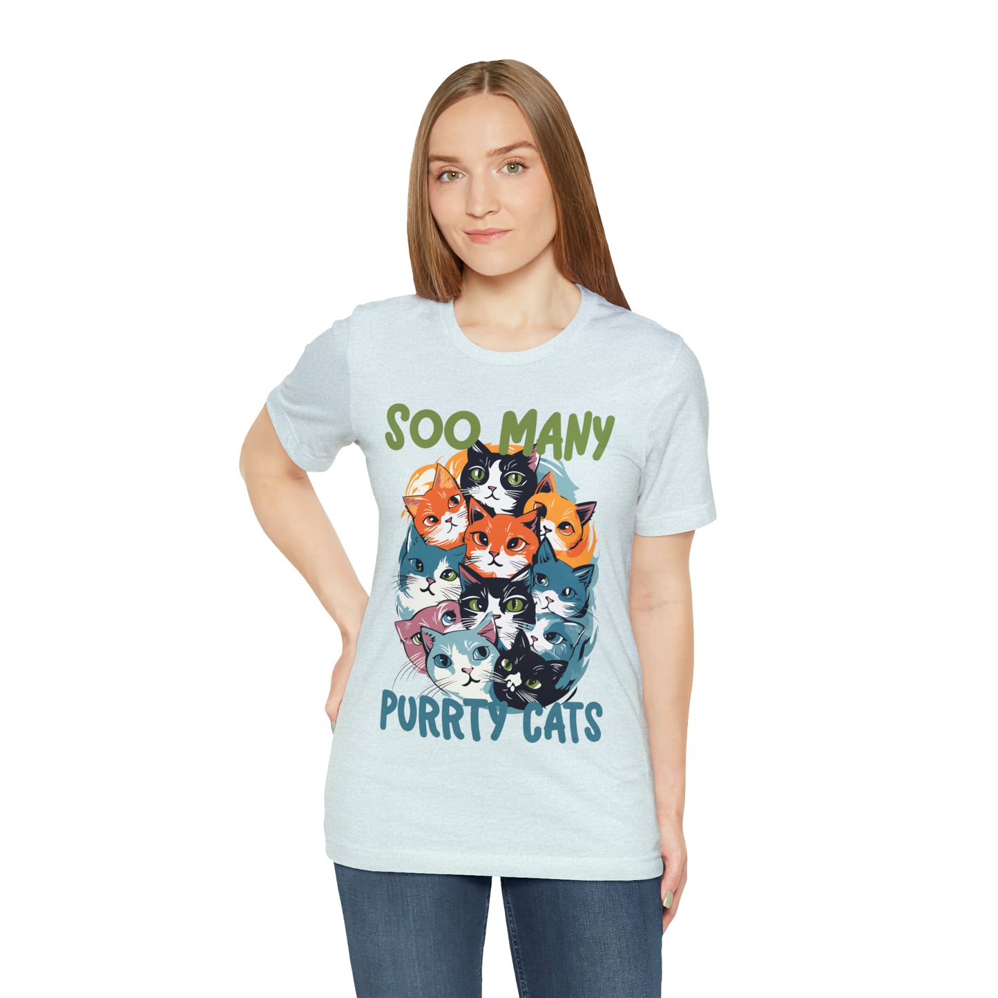 Cat Lover's Delight Soo Many Purrty Cats Feline Kitten T-Shirt