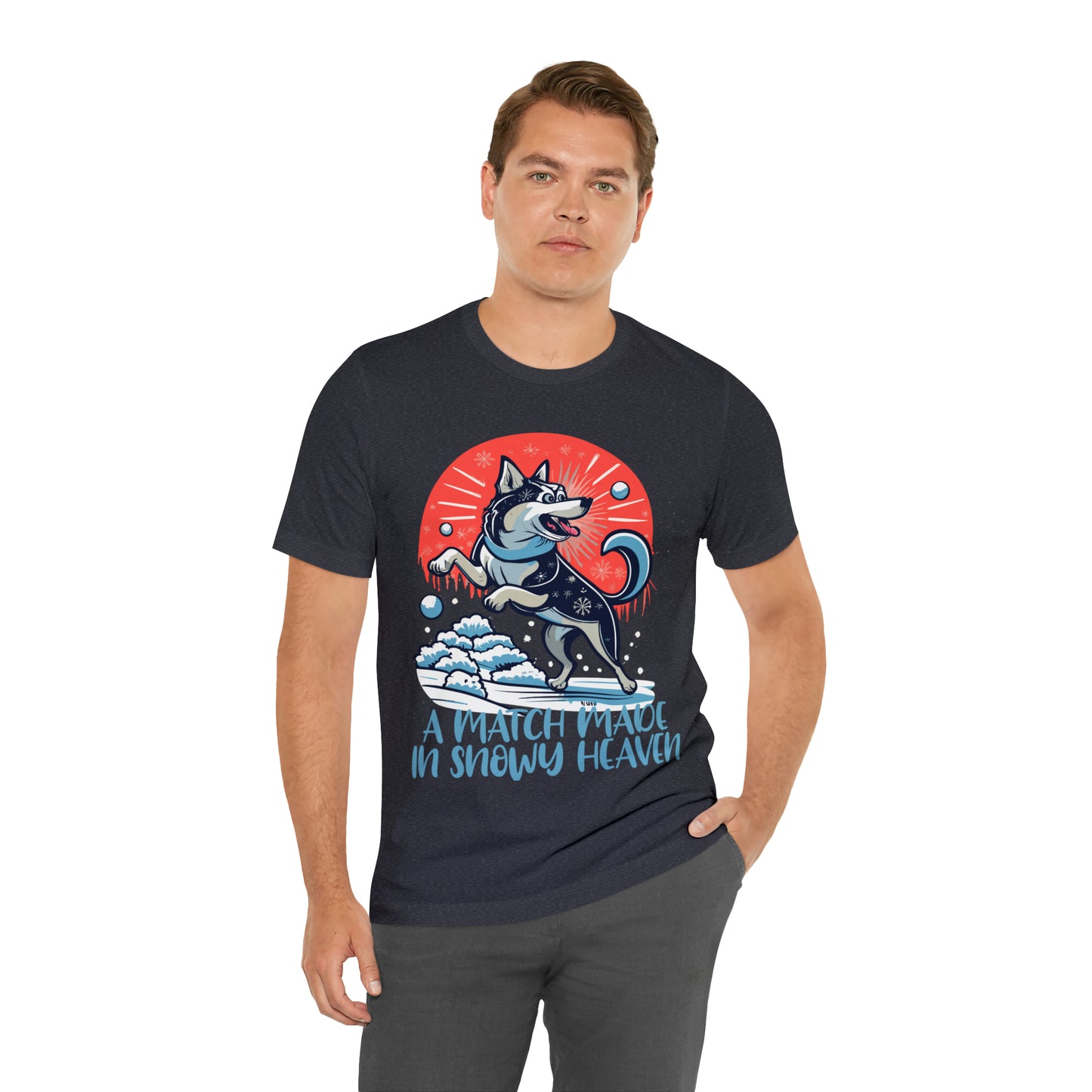 Winter Wonderland Husky Love Match Made In Snowy Heaven T-Shirt