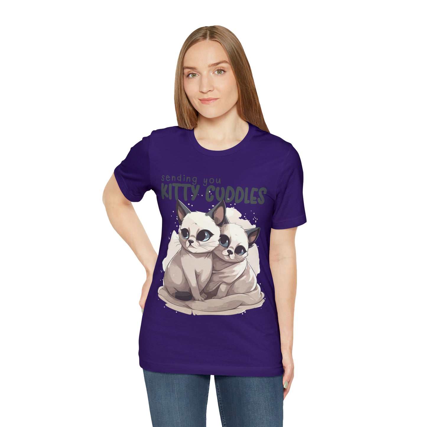 Warm Feline Hugs Sending You Kitty Cuddles Cat Lover T-Shirt