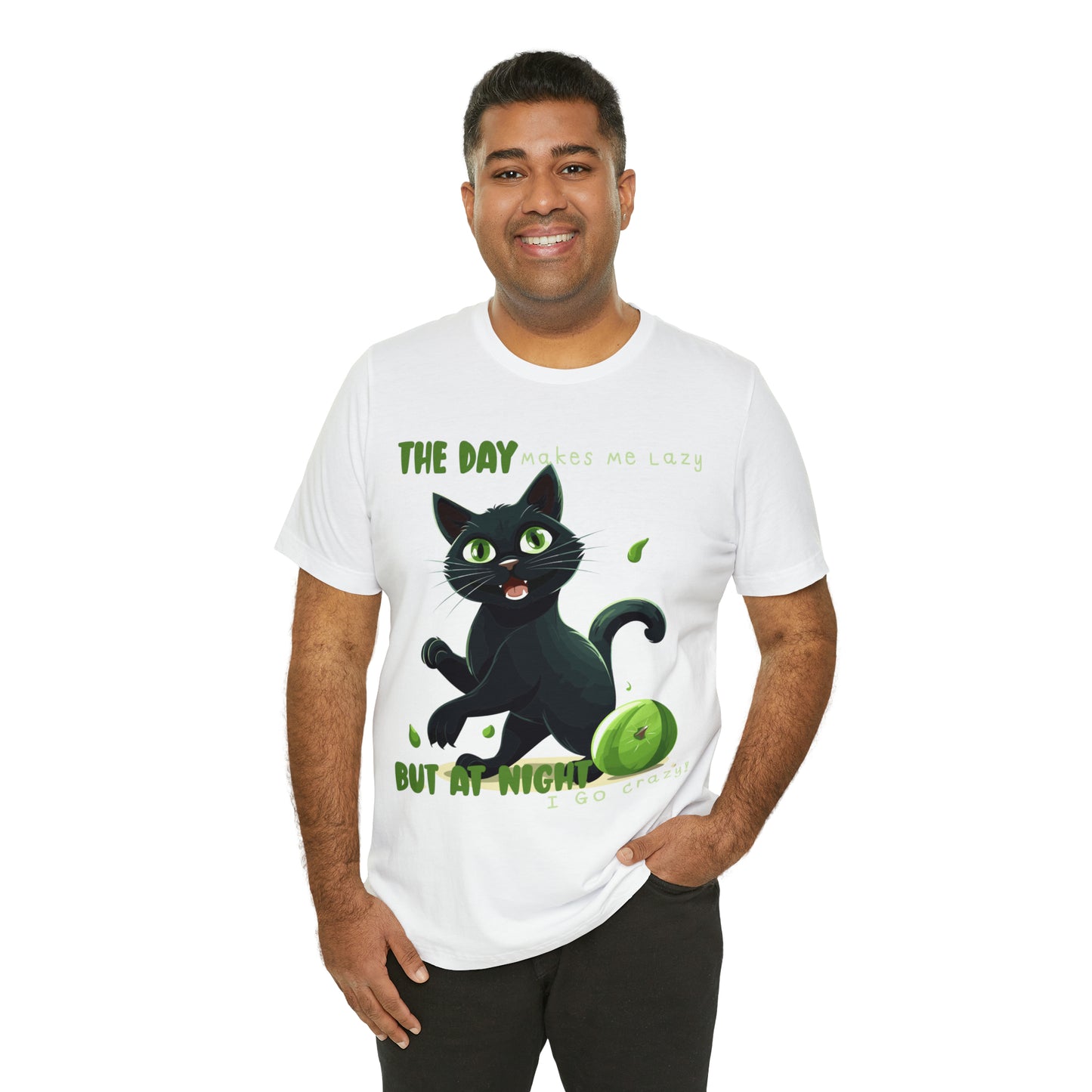 From Lazy Days to Wild Nights Cat Lovers Funny Night Out T-Shirt