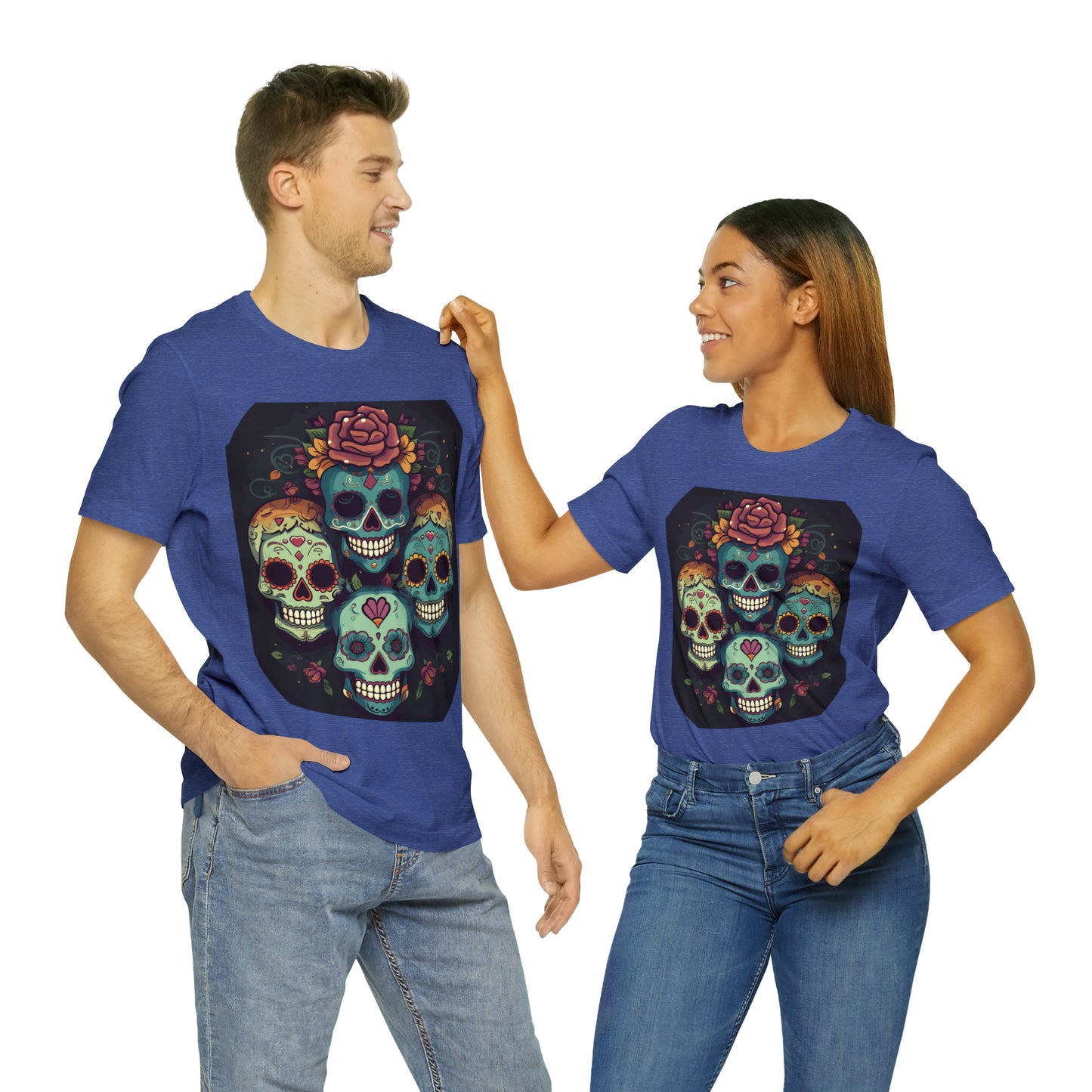 Sugar Skull Day Of The Dead Halloween Mexican Skeleton T-Shirt