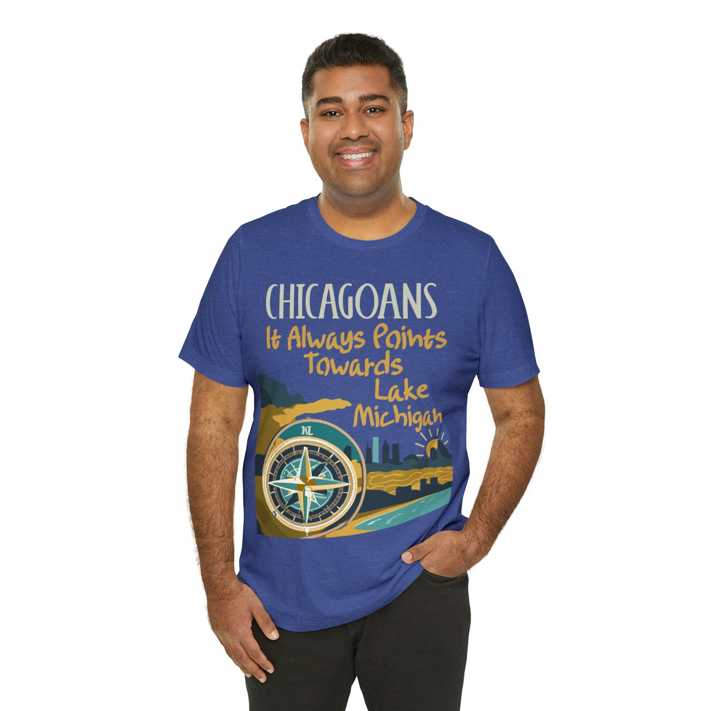 Chicago Compass Always Pointing to Lake Michigan T-Shirt