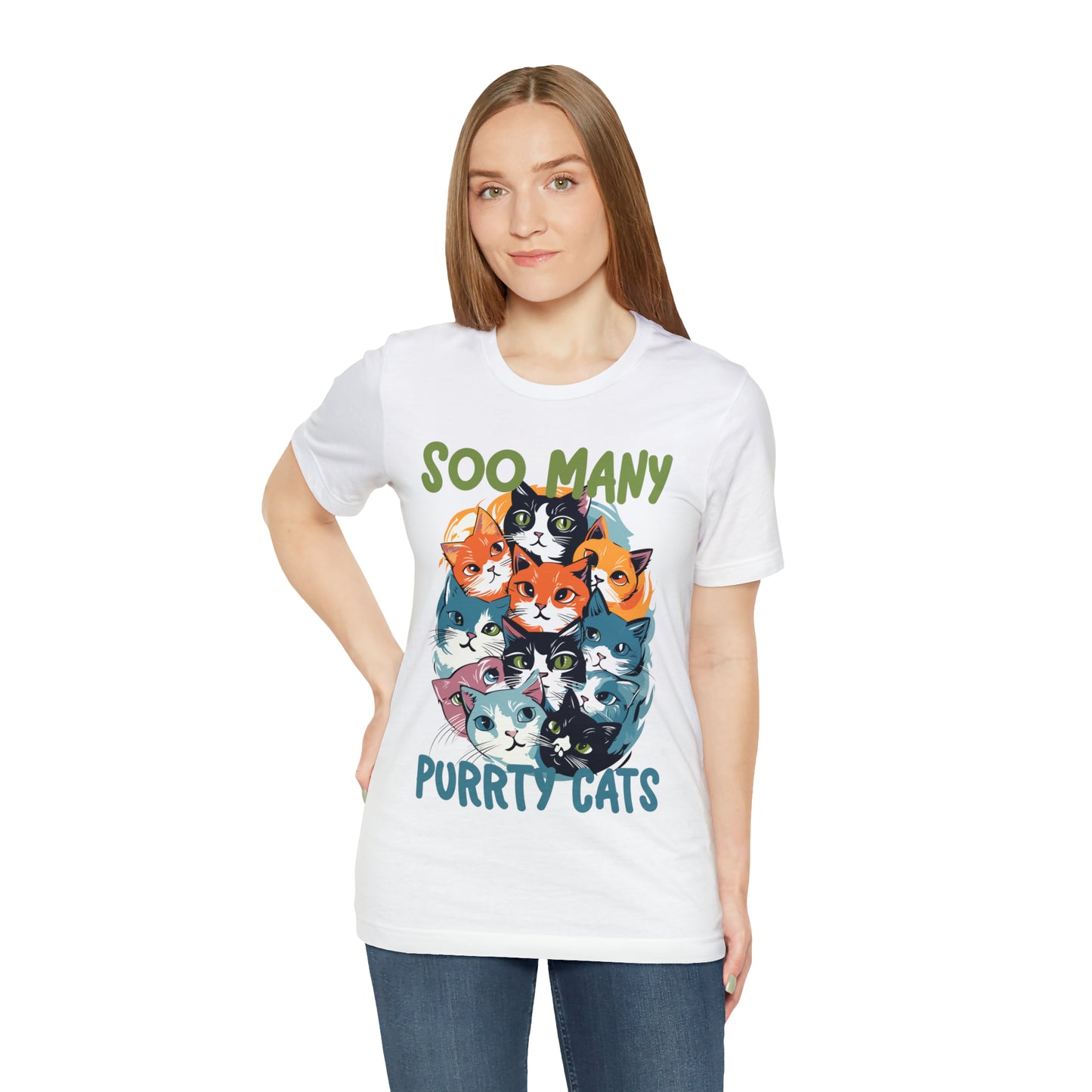 Cat Lover's Delight Soo Many Purrty Cats Feline Kitten T-Shirt