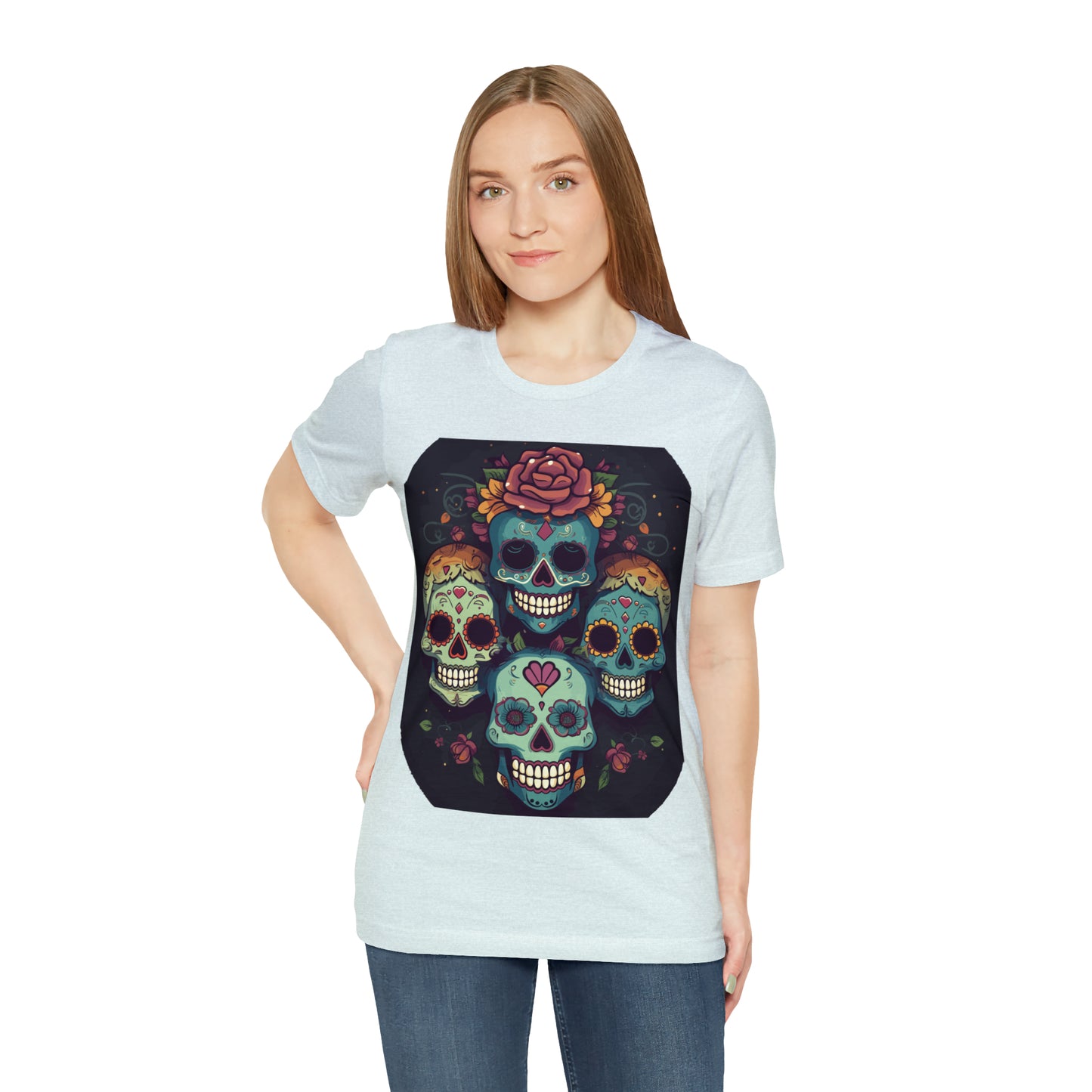 Sugar Skull Day Of The Dead Halloween Mexican Skeleton T-Shirt