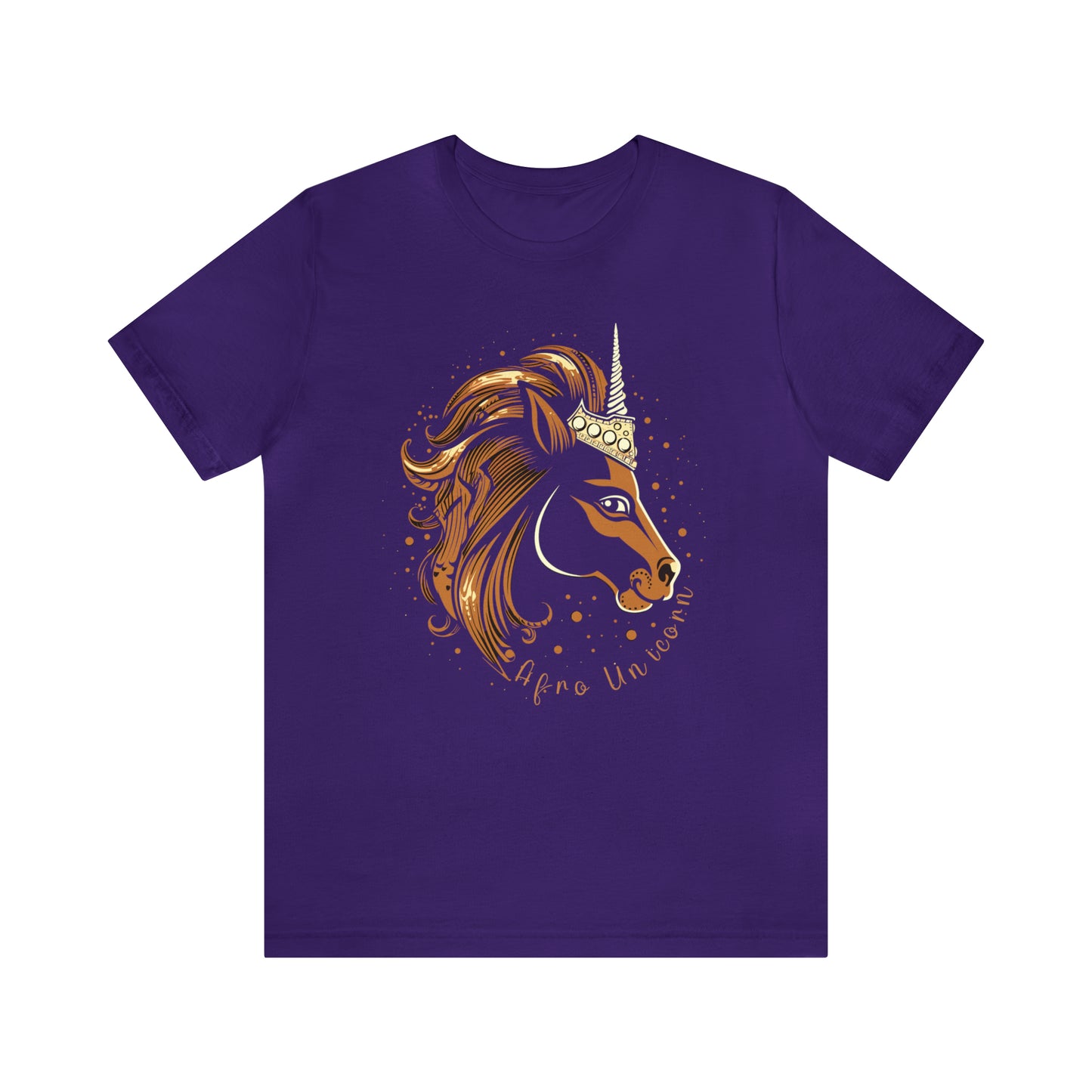 Afro Unicorn with crown - Regal Whimsical Majestic Fantasy Royal T-Shirt