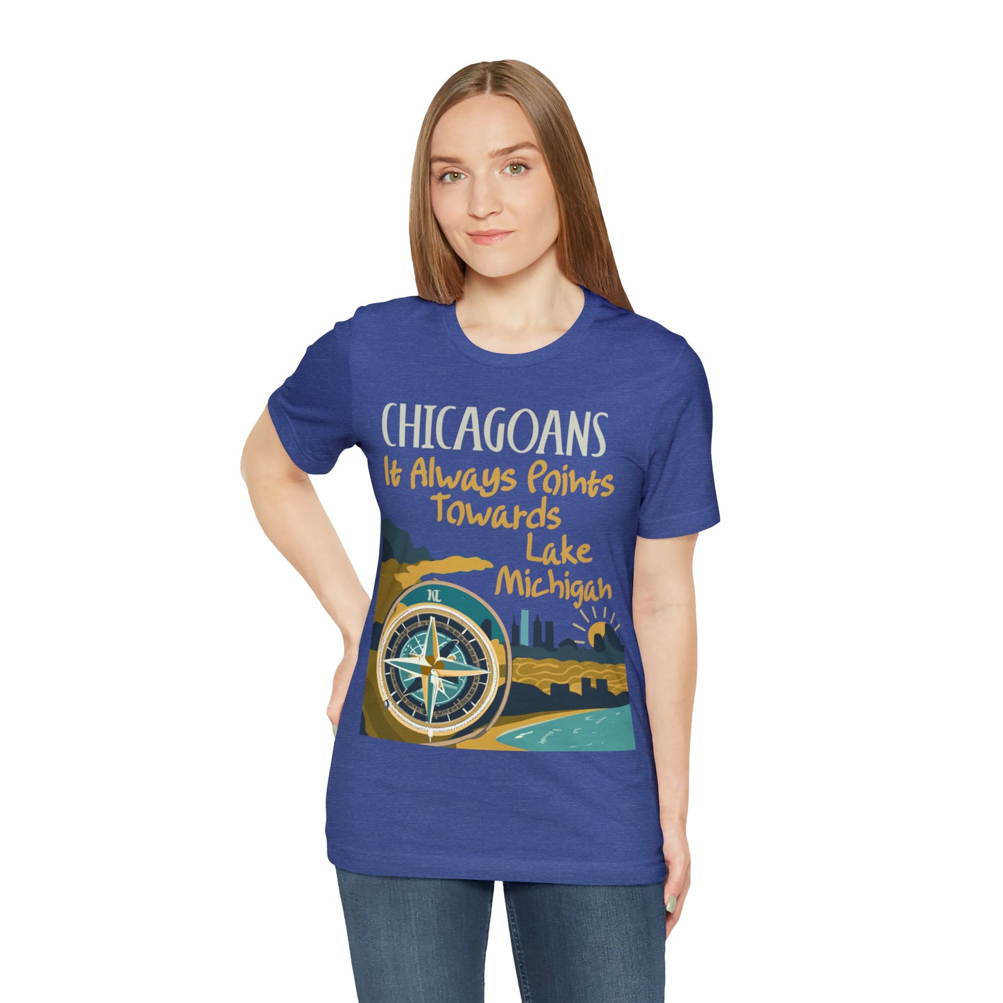 Chicago Compass Always Pointing to Lake Michigan T-Shirt