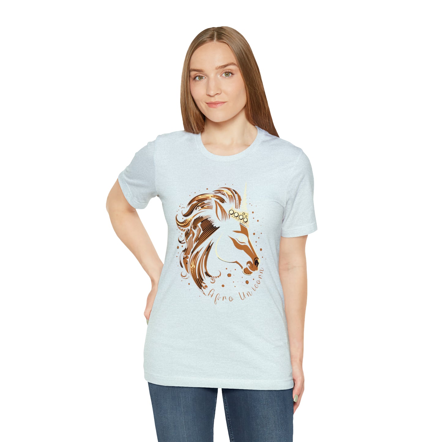 Afro Unicorn with crown - Regal Whimsical Majestic Fantasy Royal T-Shirt