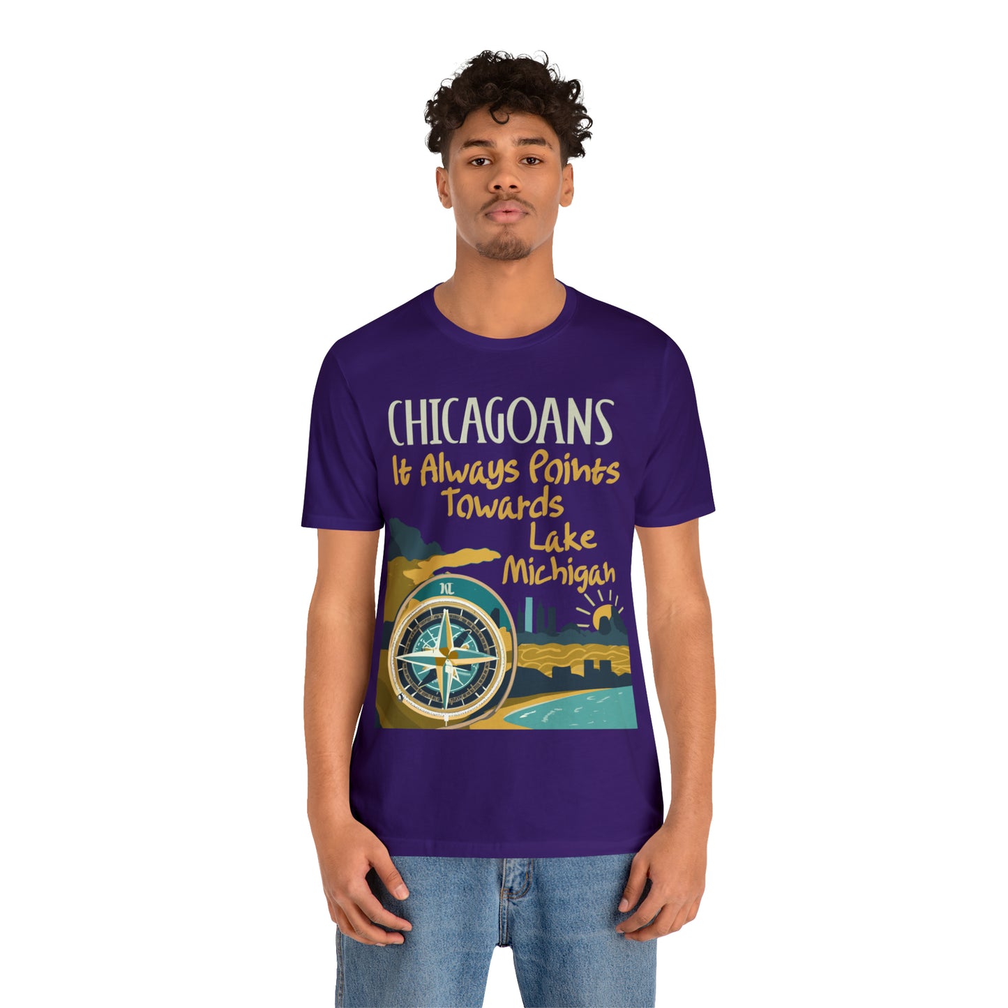 Chicago Compass Always Pointing to Lake Michigan T-Shirt