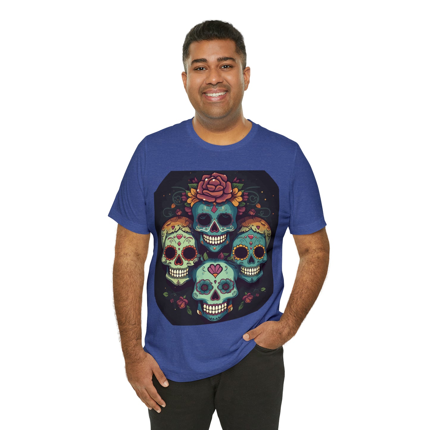 Sugar Skull Day Of The Dead Halloween Mexican Skeleton T-Shirt