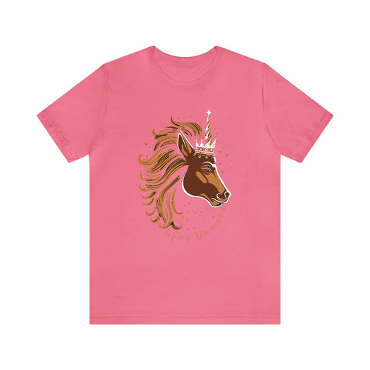 Afro Unicorn with crown - Regal Whimsical Majestic Fantasy Royal T-Shirt