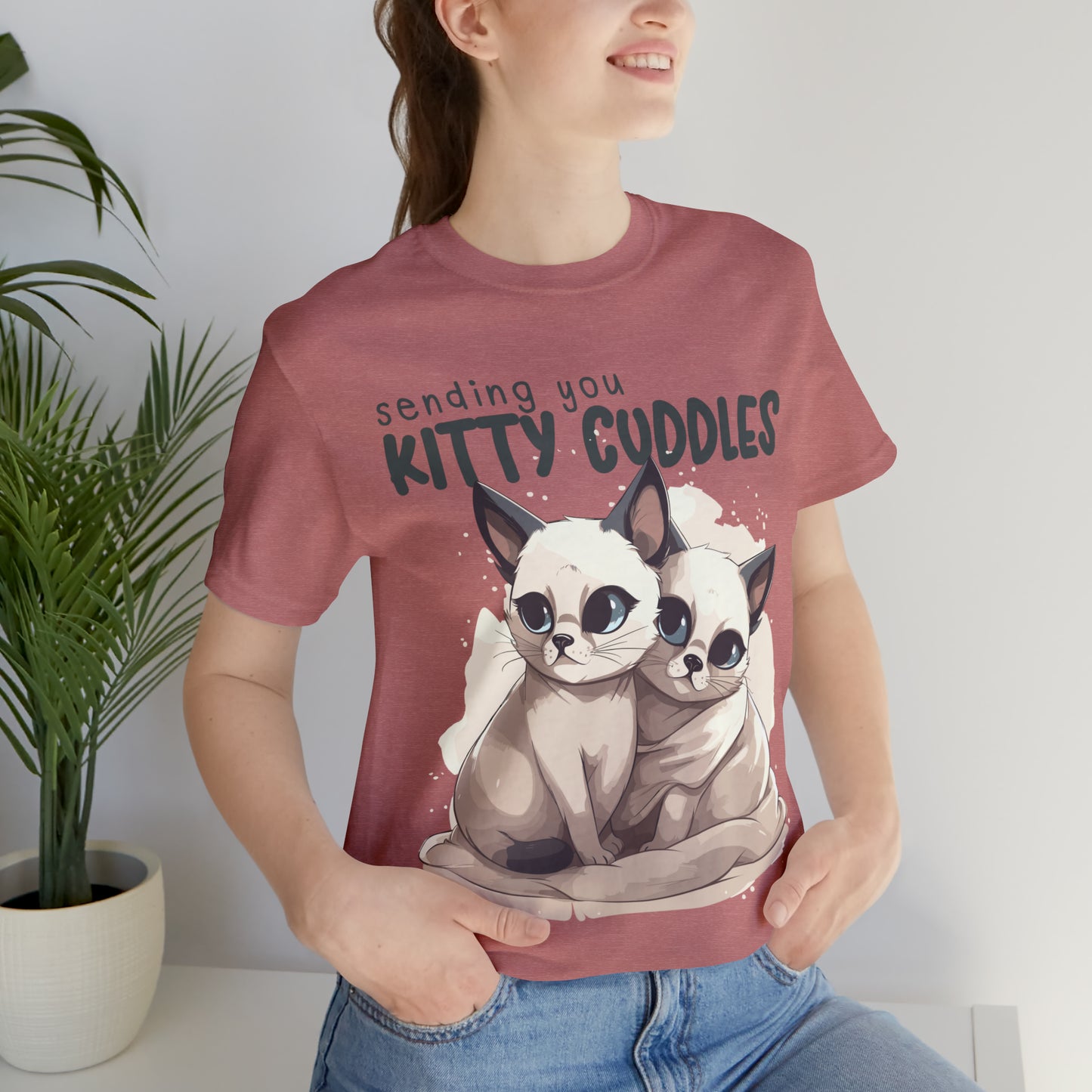 Warm Feline Hugs Sending You Kitty Cuddles Cat Lover T-Shirt