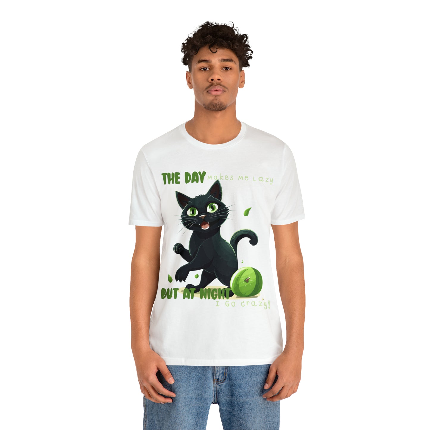 From Lazy Days to Wild Nights Cat Lovers Funny Night Out T-Shirt