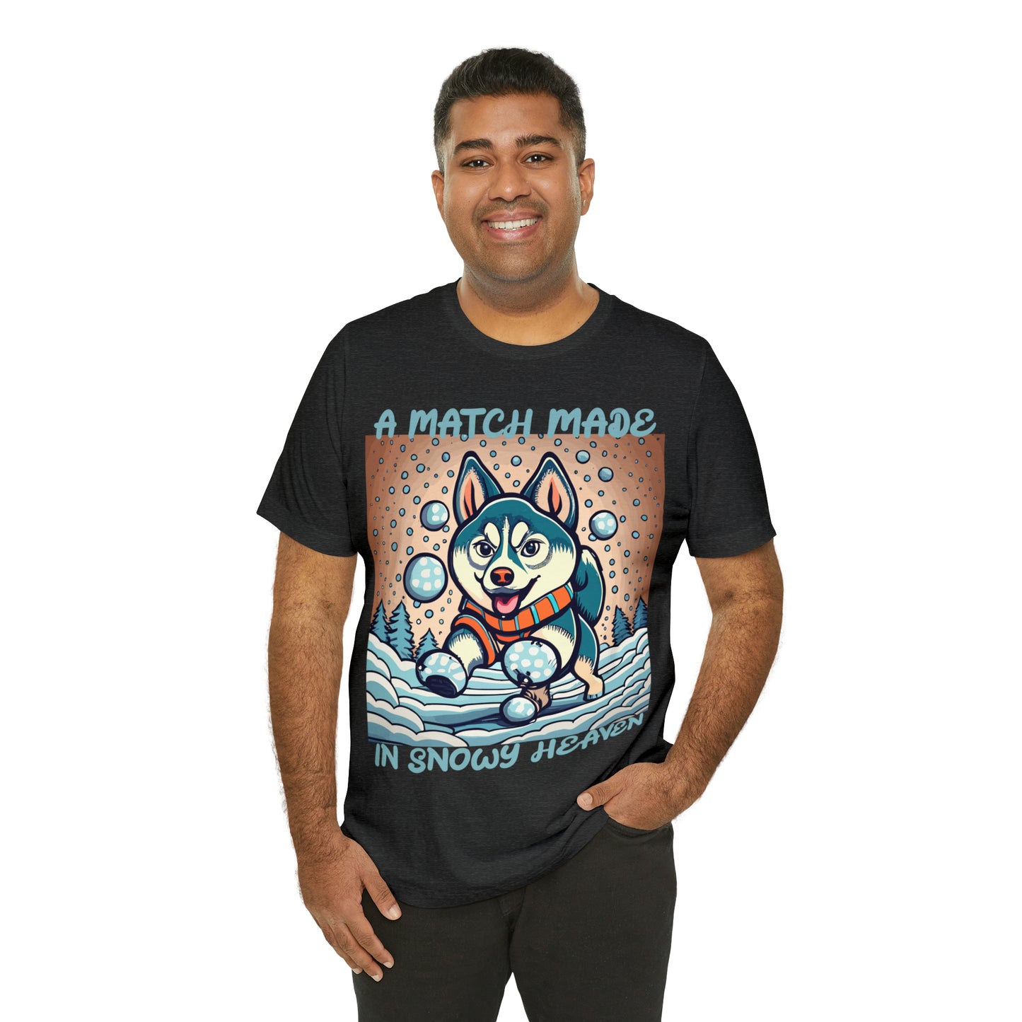 Winter Wonderland Husky Love Match Made In Snowy Heaven T-Shirt