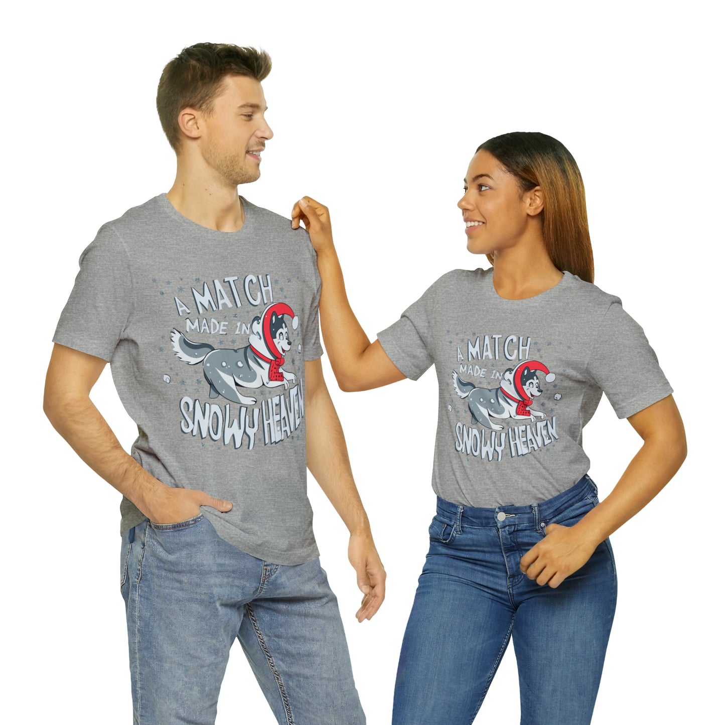 Winter Wonderland Husky Love Match Made In Snowy Heaven T-Shirt