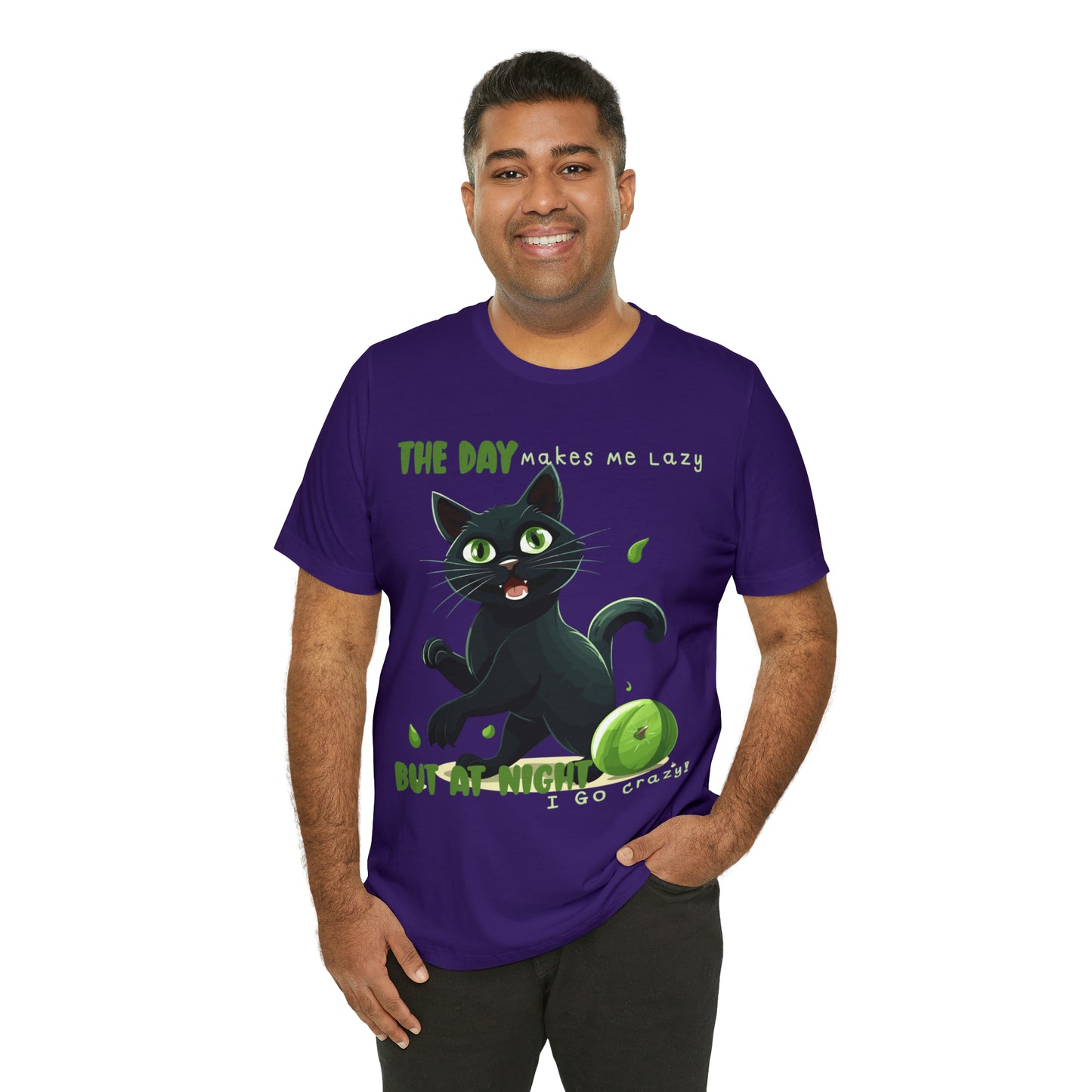 From Lazy Days to Wild Nights Cat Lovers Funny Night Out T-Shirt