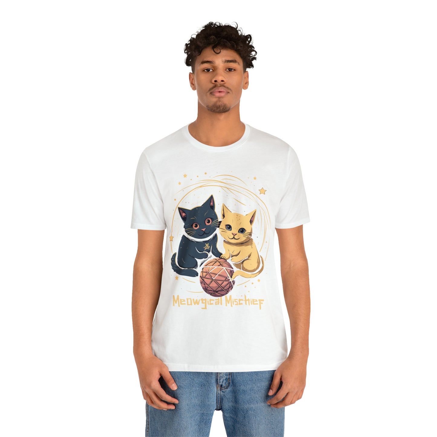 Meowgical Mischief Halloween Black Cat Magic Feline T-Shirt