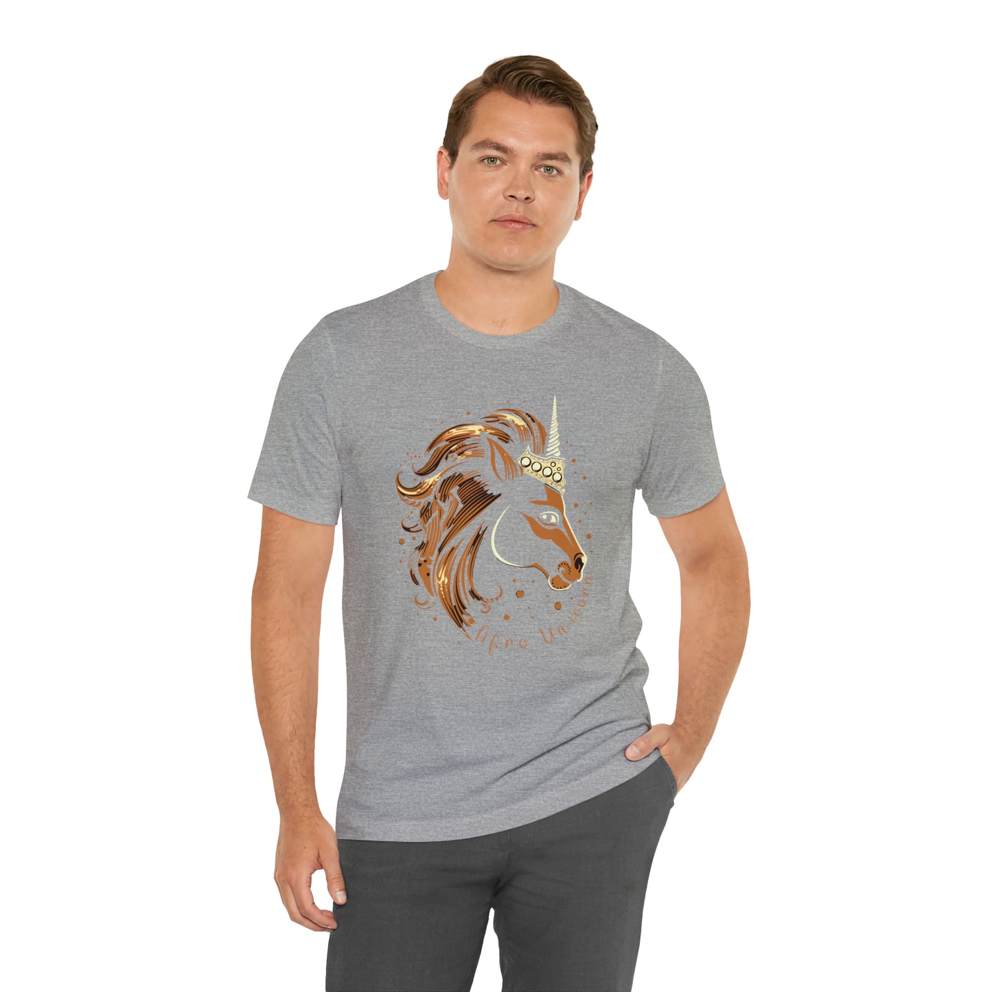 Afro Unicorn with crown - Regal Whimsical Majestic Fantasy Royal T-Shirt