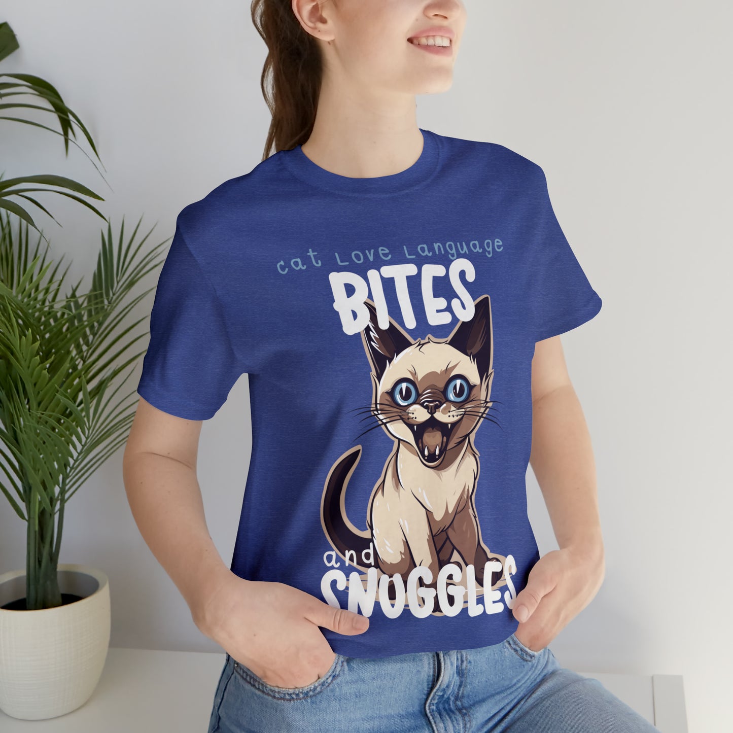 Cat Love Language Bites and Snuggles Kitten Meow T-Shirt