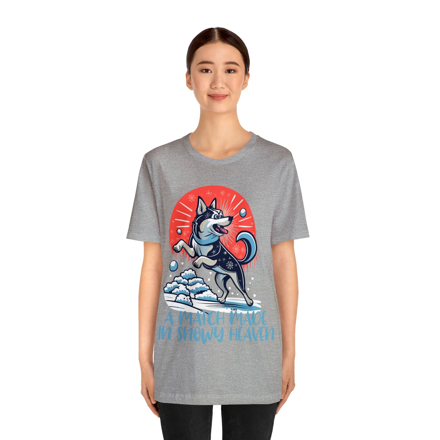 Winter Wonderland Husky Love Match Made In Snowy Heaven T-Shirt