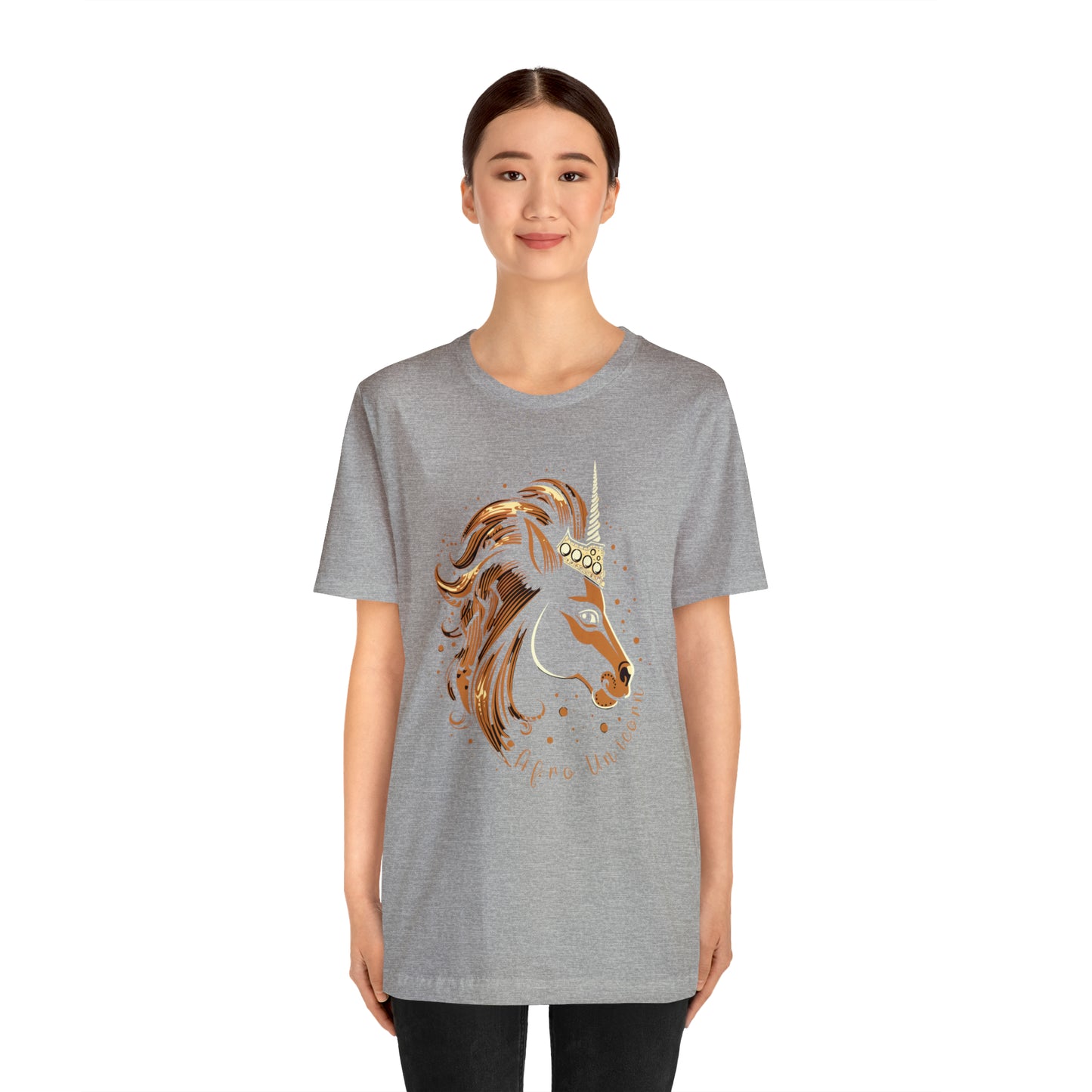 Afro Unicorn with crown - Regal Whimsical Majestic Fantasy Royal T-Shirt