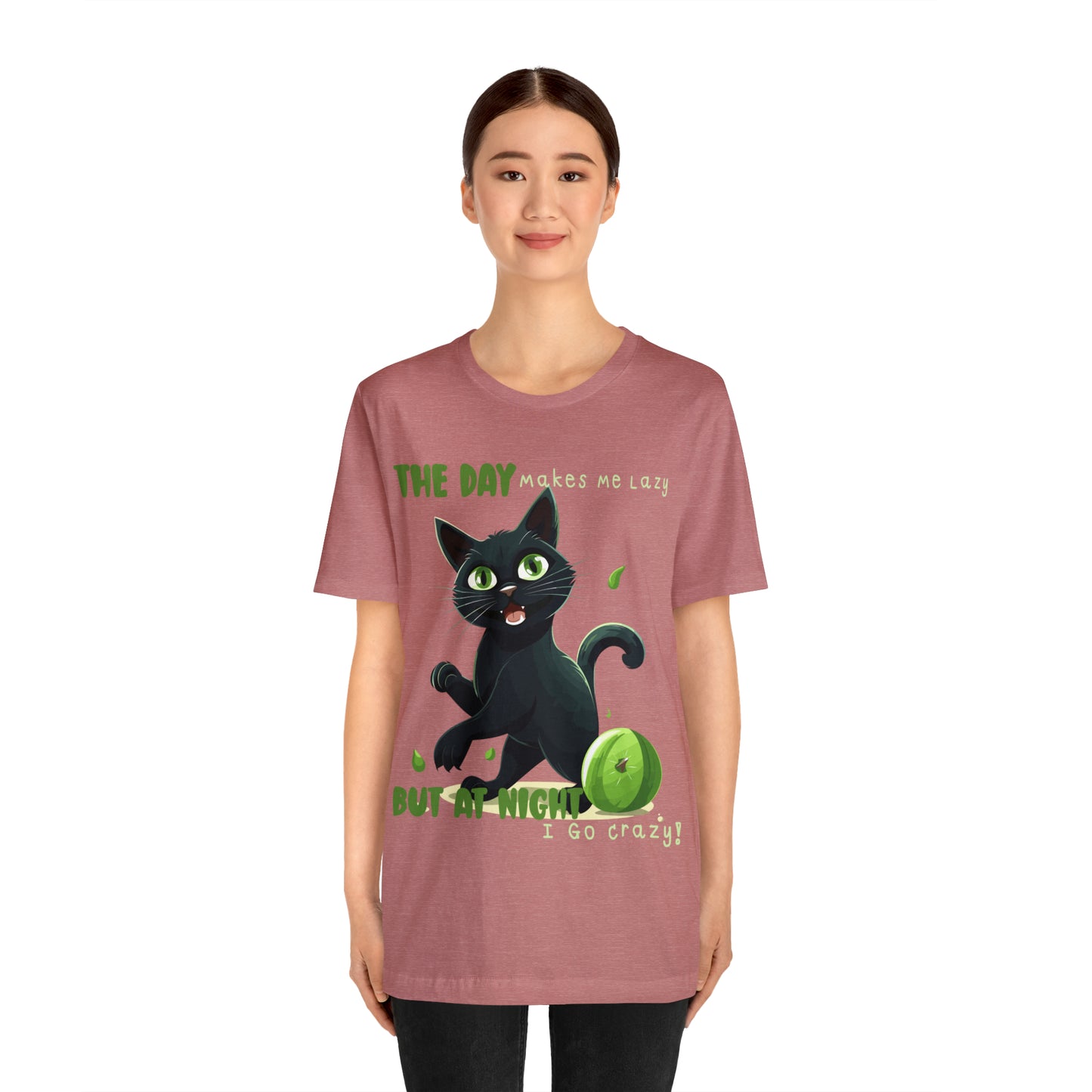 From Lazy Days to Wild Nights Cat Lovers Funny Night Out T-Shirt