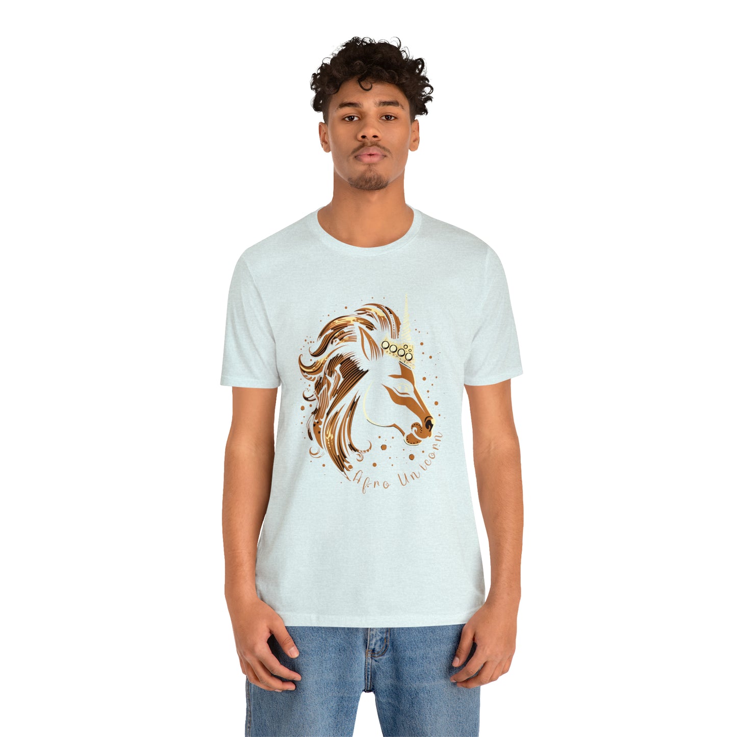 Afro Unicorn with crown - Regal Whimsical Majestic Fantasy Royal T-Shirt