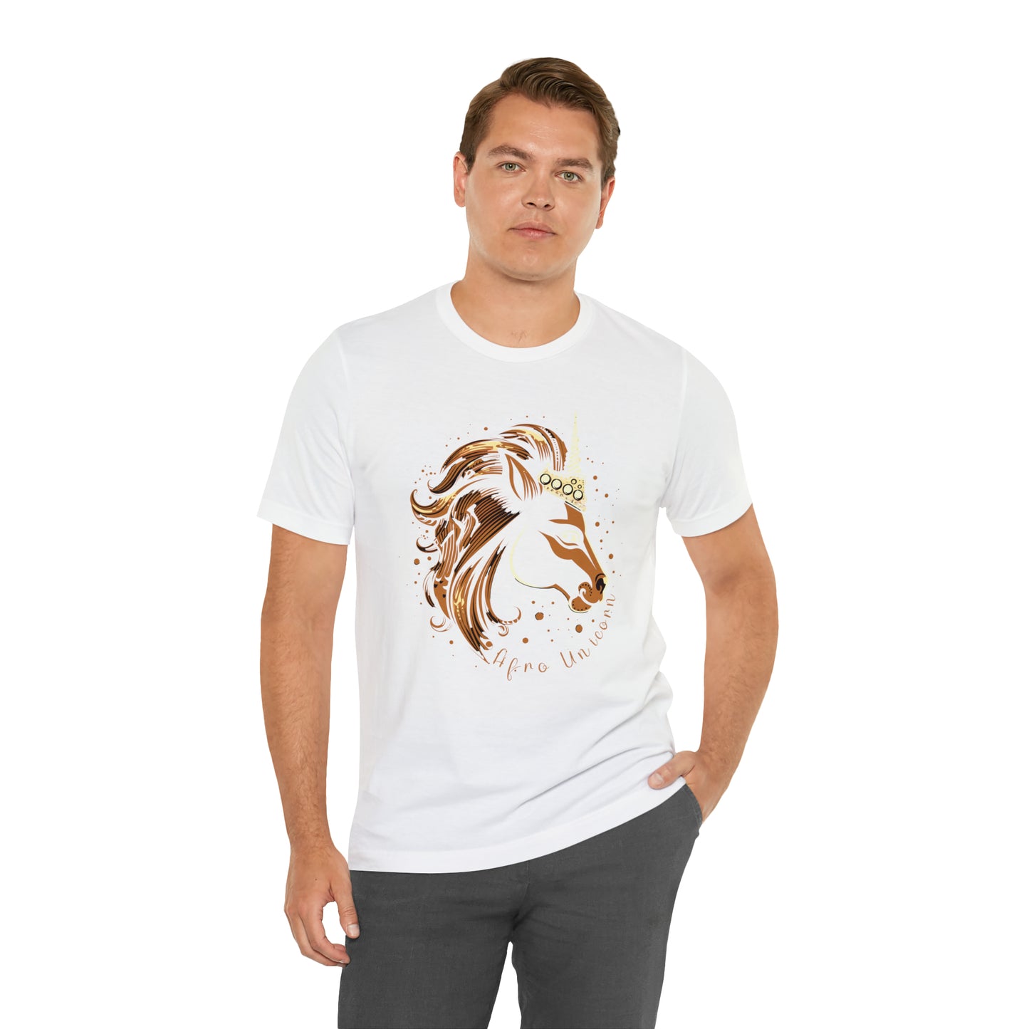 Afro Unicorn with crown - Regal Whimsical Majestic Fantasy Royal T-Shirt