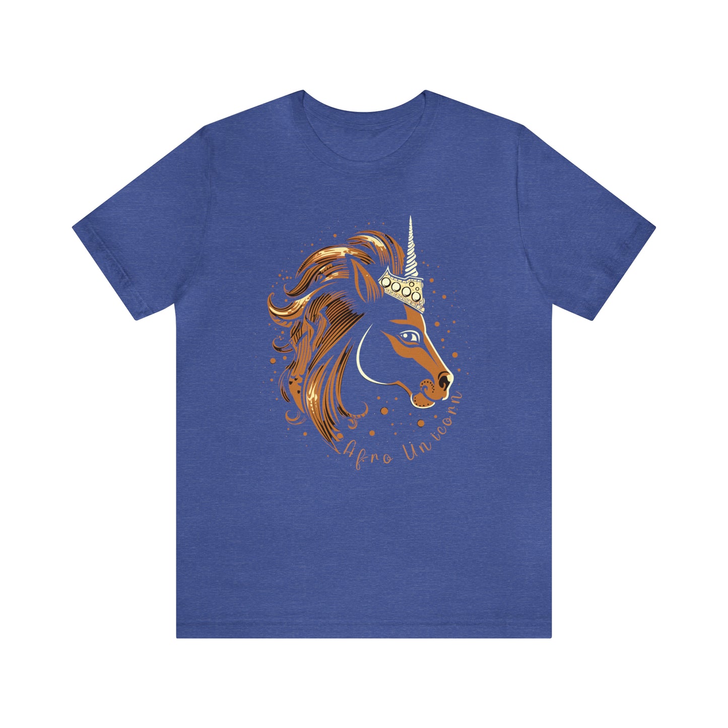 Afro Unicorn with crown - Regal Whimsical Majestic Fantasy Royal T-Shirt