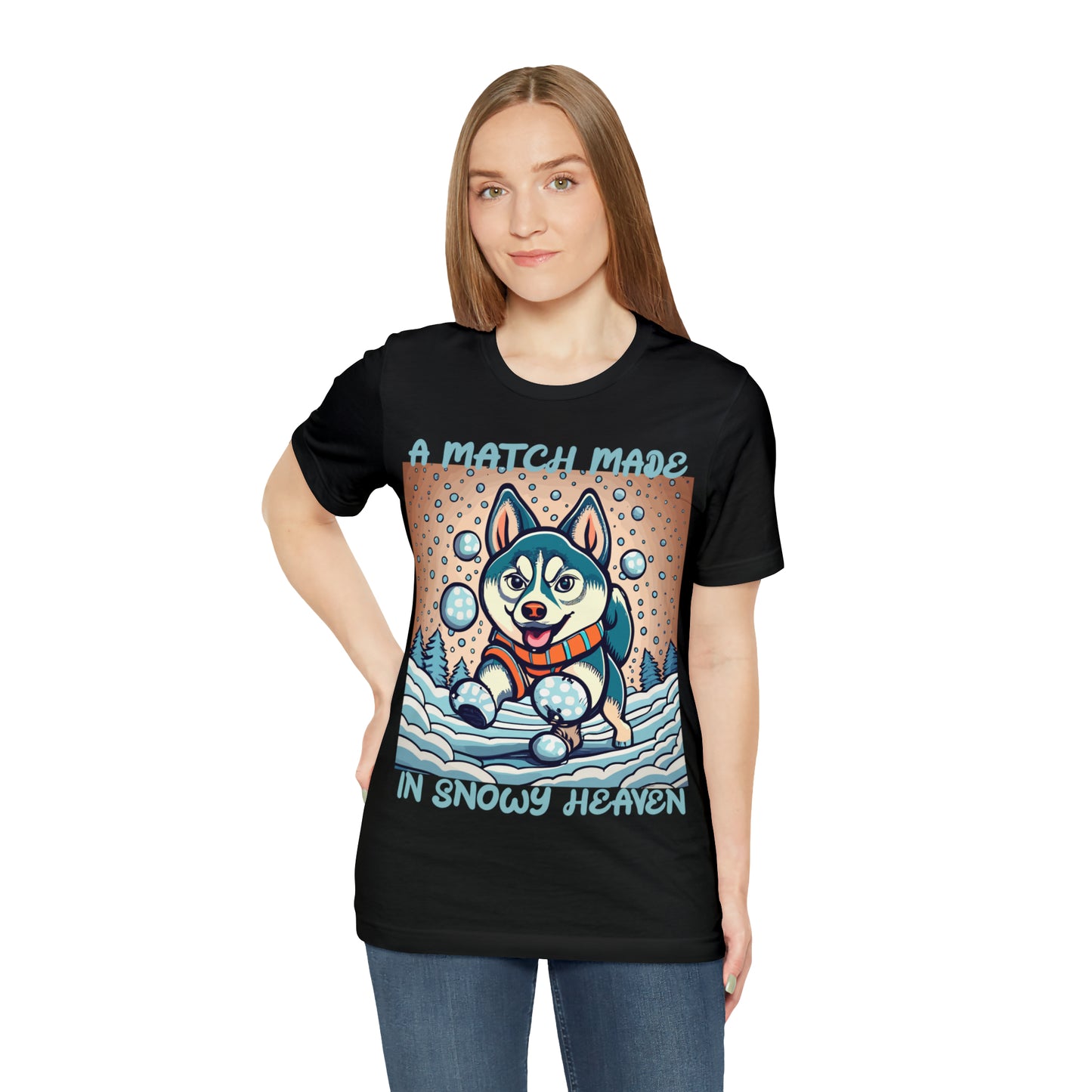 Winter Wonderland Husky Love Match Made In Snowy Heaven T-Shirt