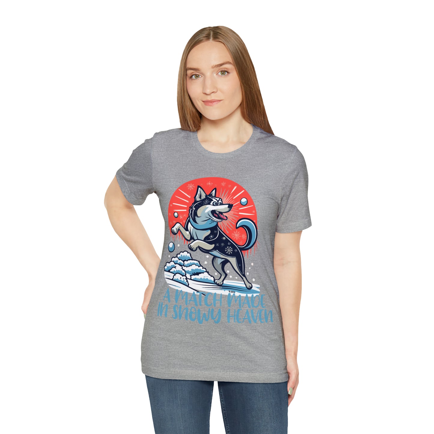 Winter Wonderland Husky Love Match Made In Snowy Heaven T-Shirt