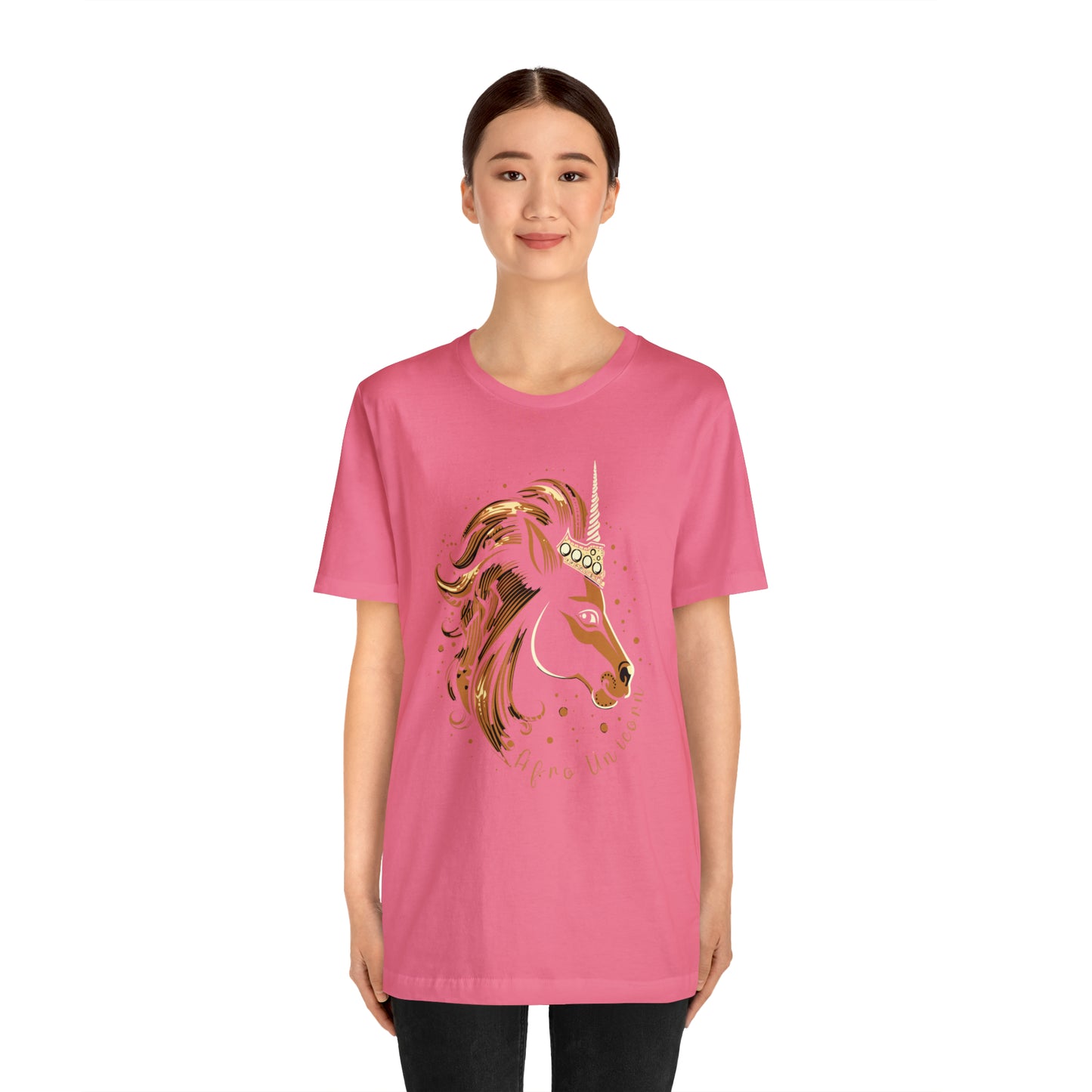 Afro Unicorn with crown - Regal Whimsical Majestic Fantasy Royal T-Shirt