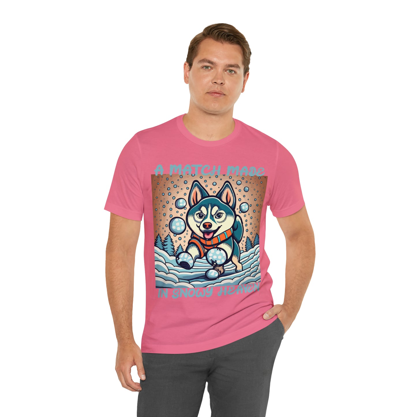 Winter Wonderland Husky Love Match Made In Snowy Heaven T-Shirt