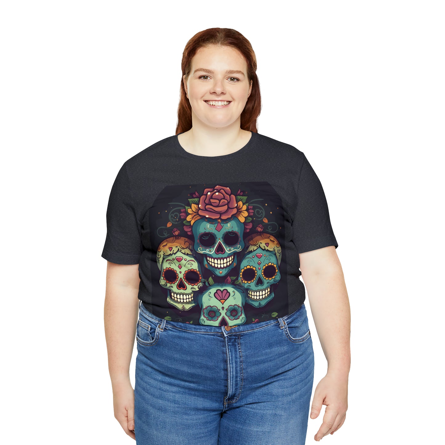 Sugar Skull Day Of The Dead Halloween Mexican Skeleton T-Shirt