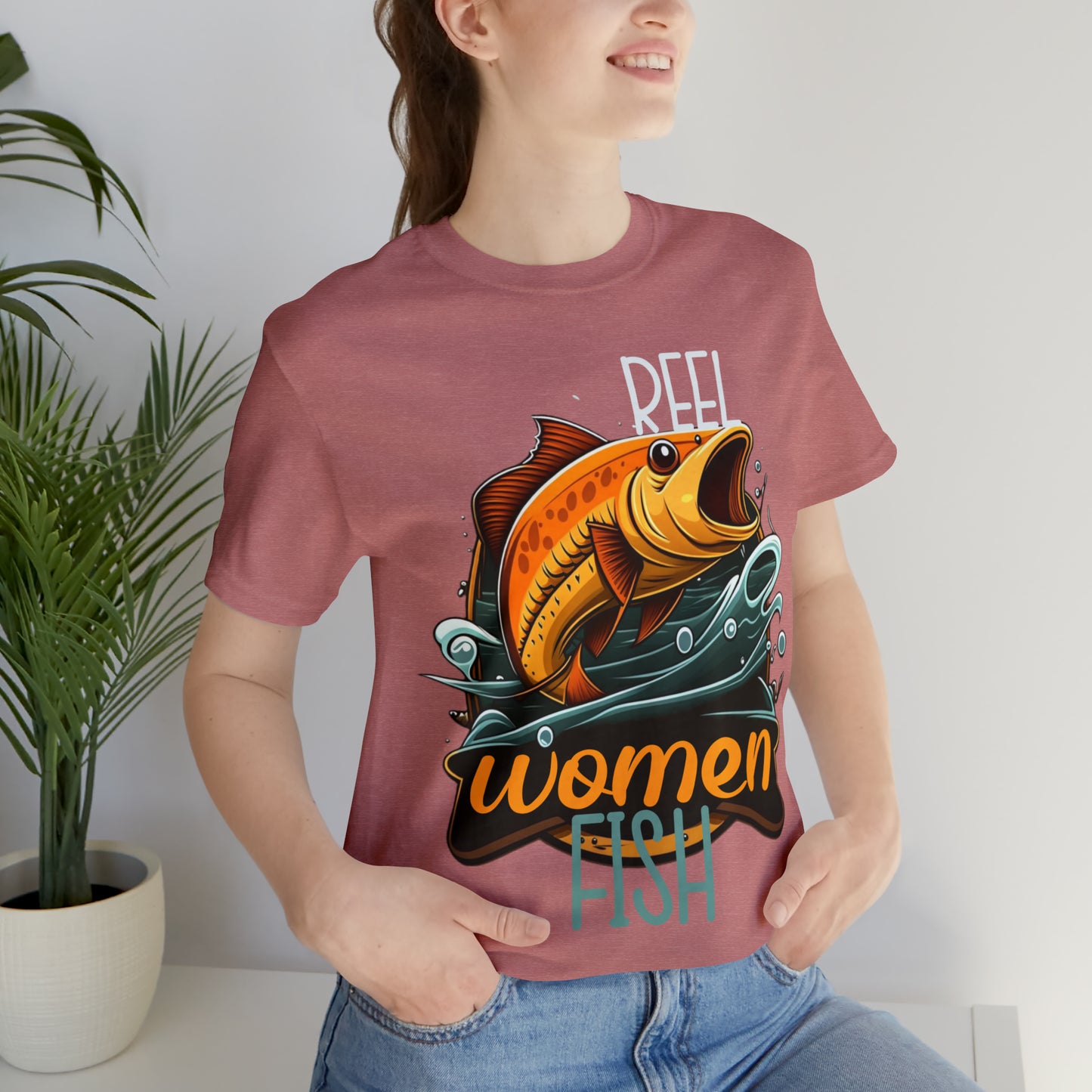 Reel Women Fish Fisherman Fishing Love Outdoors Angler T-Shirt