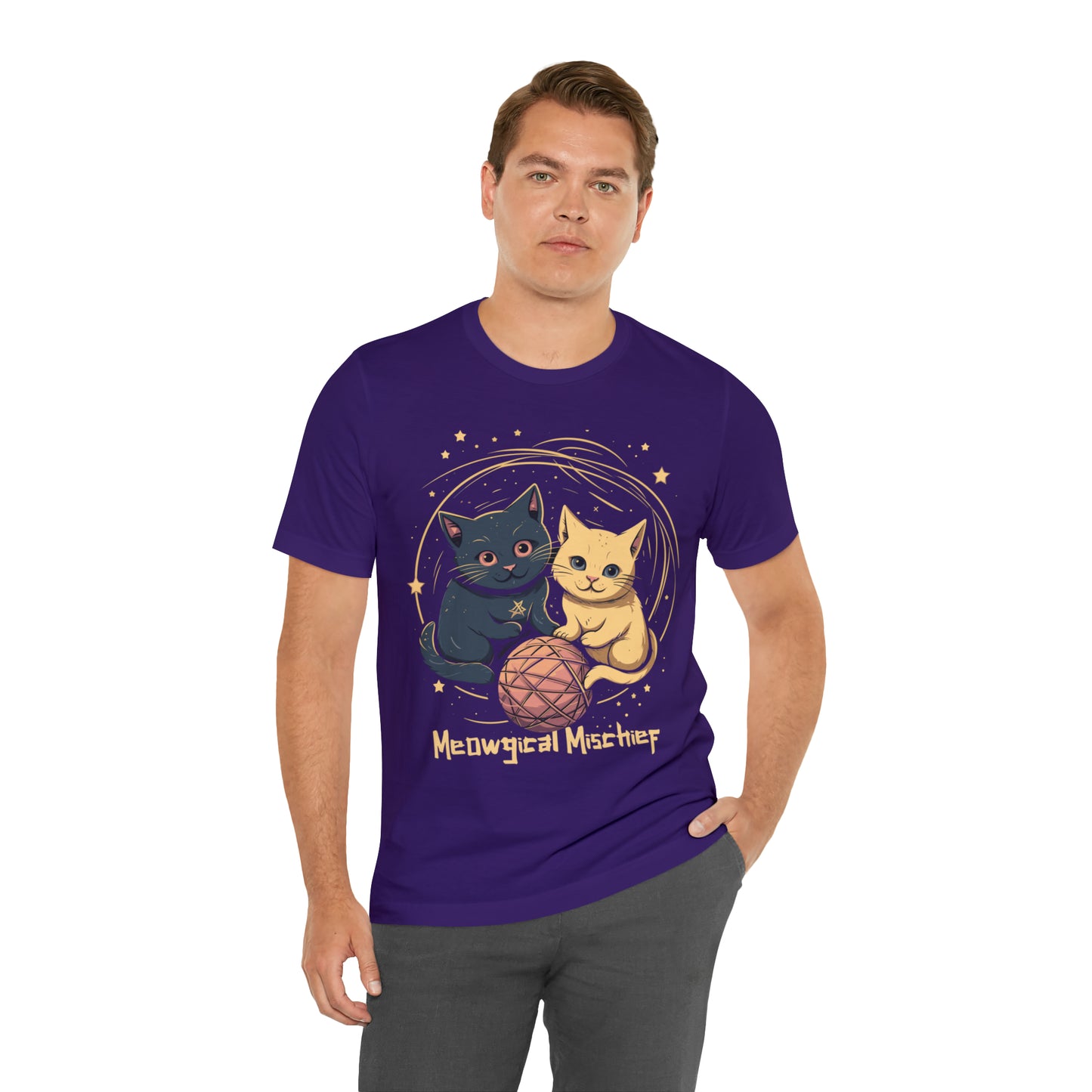 Meowgical Mischief Halloween Black Cat Magic Feline T-Shirt