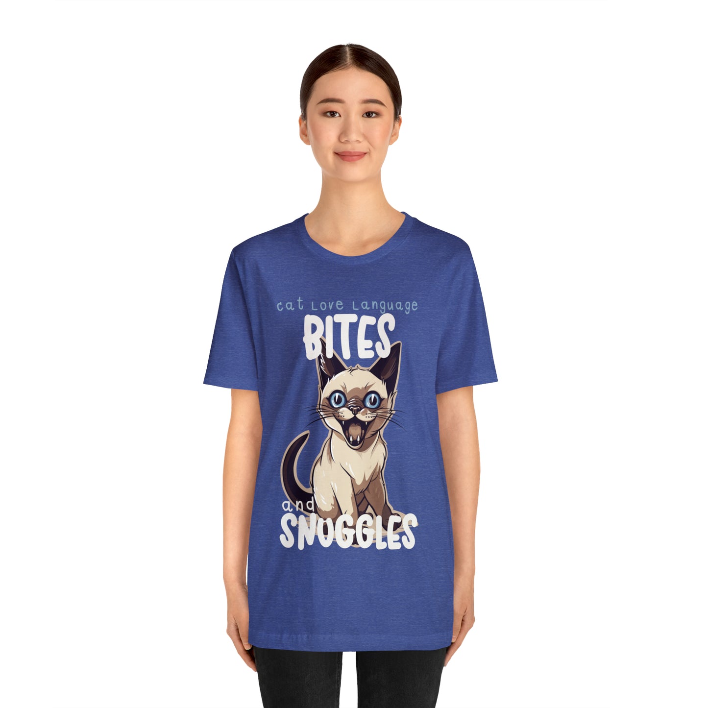 Cat Love Language Bites and Snuggles Kitten Meow T-Shirt