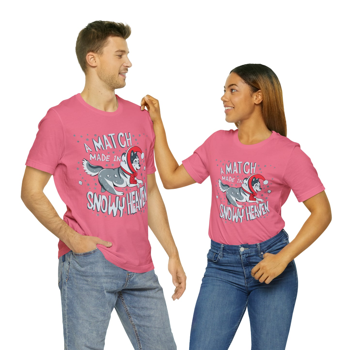 Winter Wonderland Husky Love Match Made In Snowy Heaven T-Shirt