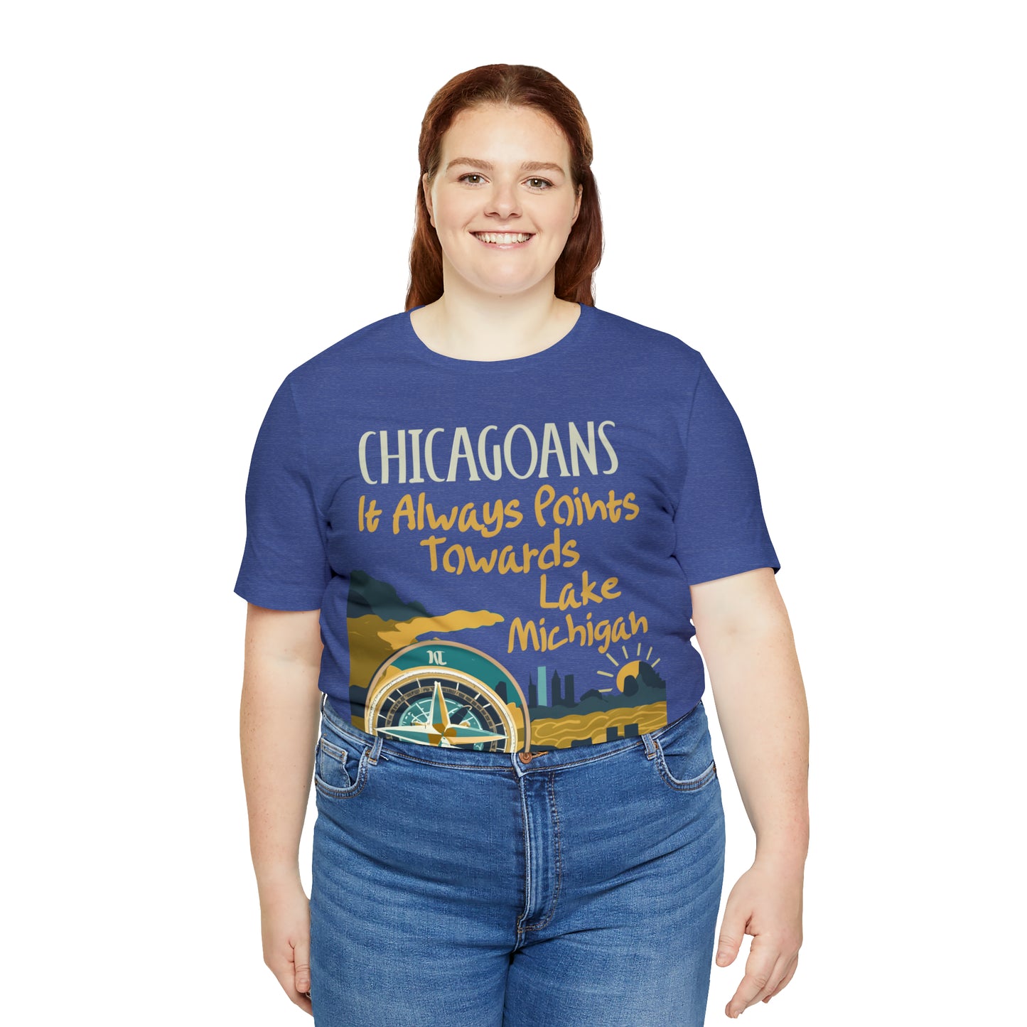 Chicago Compass Always Pointing to Lake Michigan T-Shirt