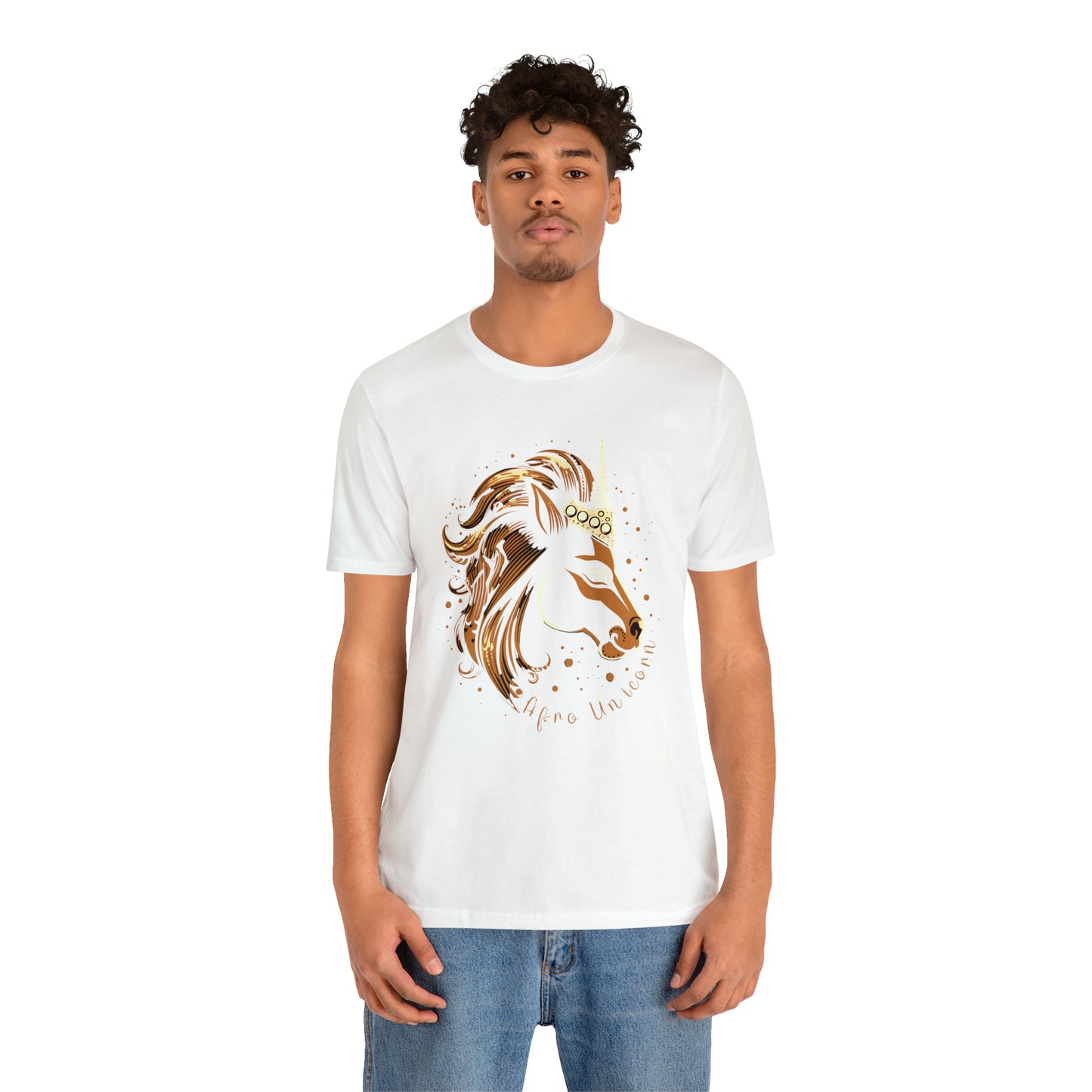 Afro Unicorn with crown - Regal Whimsical Majestic Fantasy Royal T-Shirt