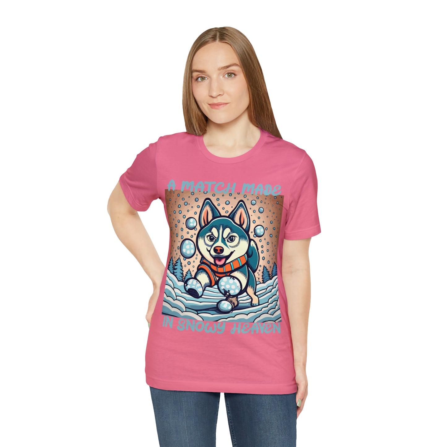 Winter Wonderland Husky Love Match Made In Snowy Heaven T-Shirt