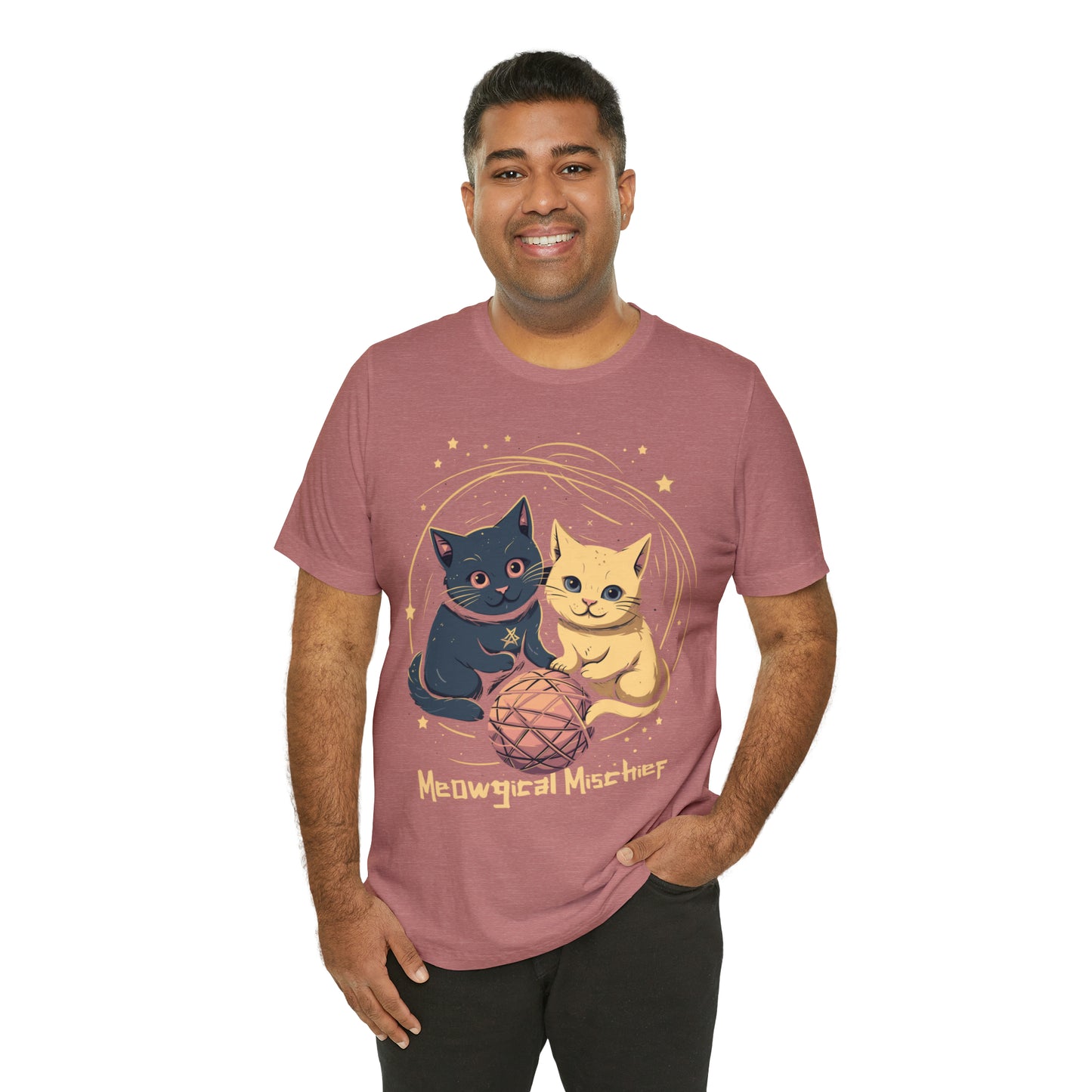 Meowgical Mischief Halloween Black Cat Magic Feline T-Shirt