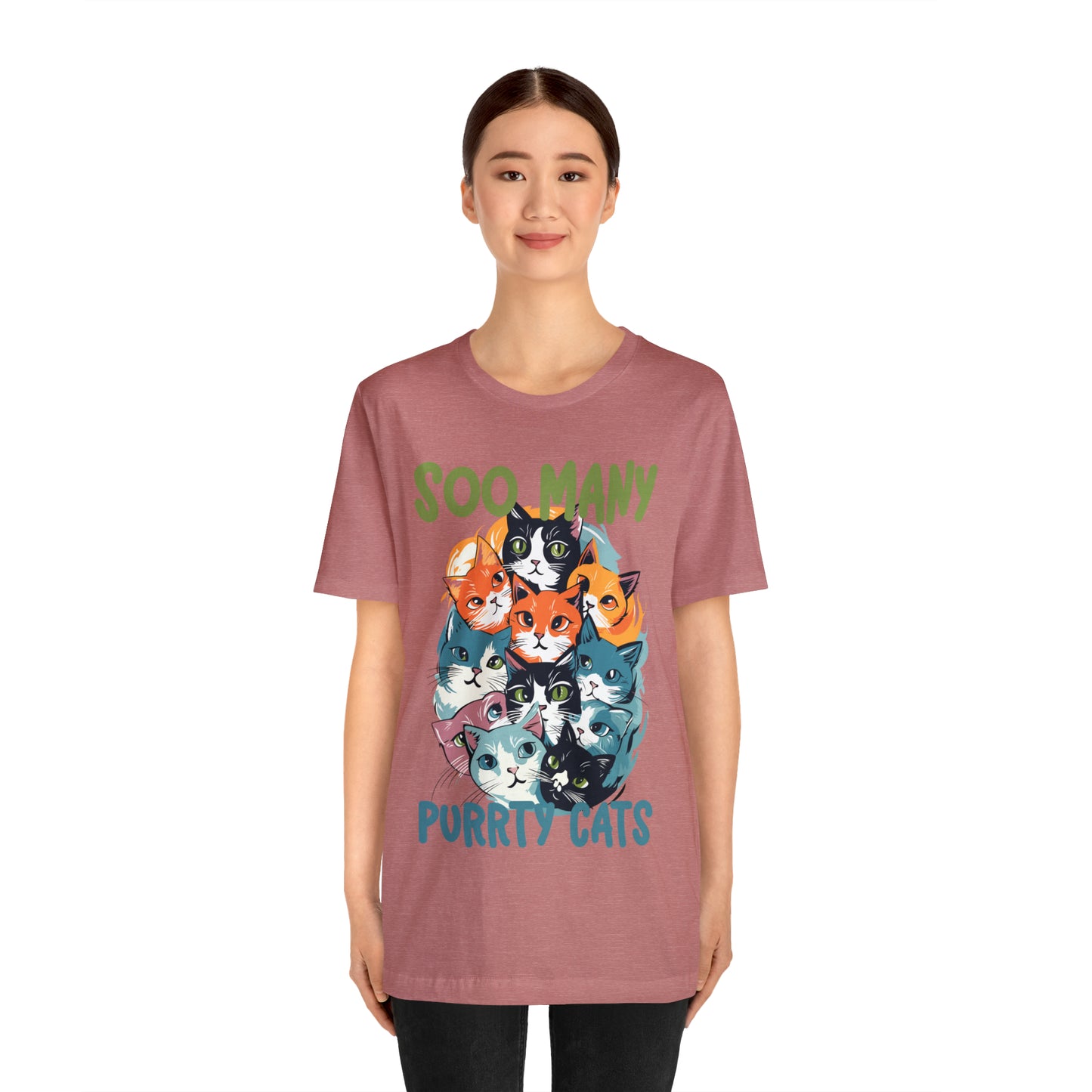 Cat Lover's Delight Soo Many Purrty Cats Feline Kitten T-Shirt