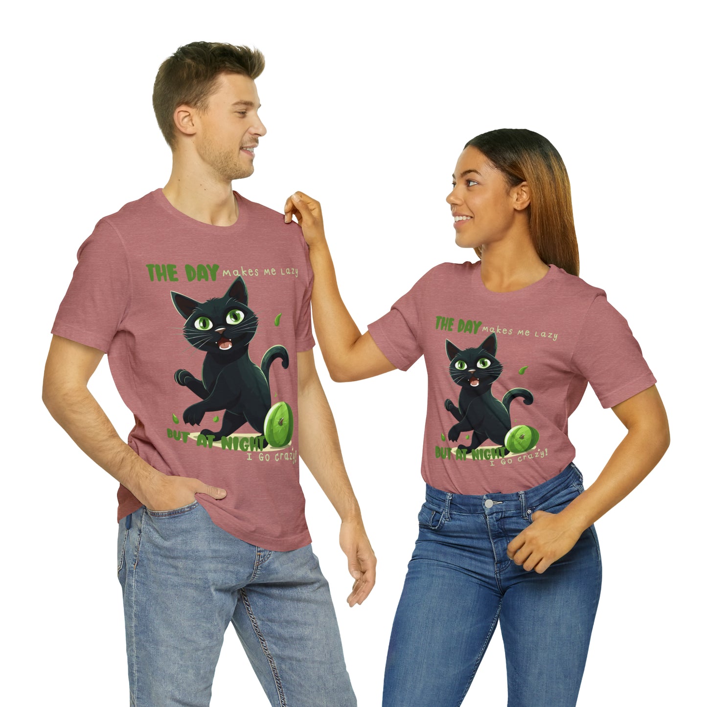 From Lazy Days to Wild Nights Cat Lovers Funny Night Out T-Shirt