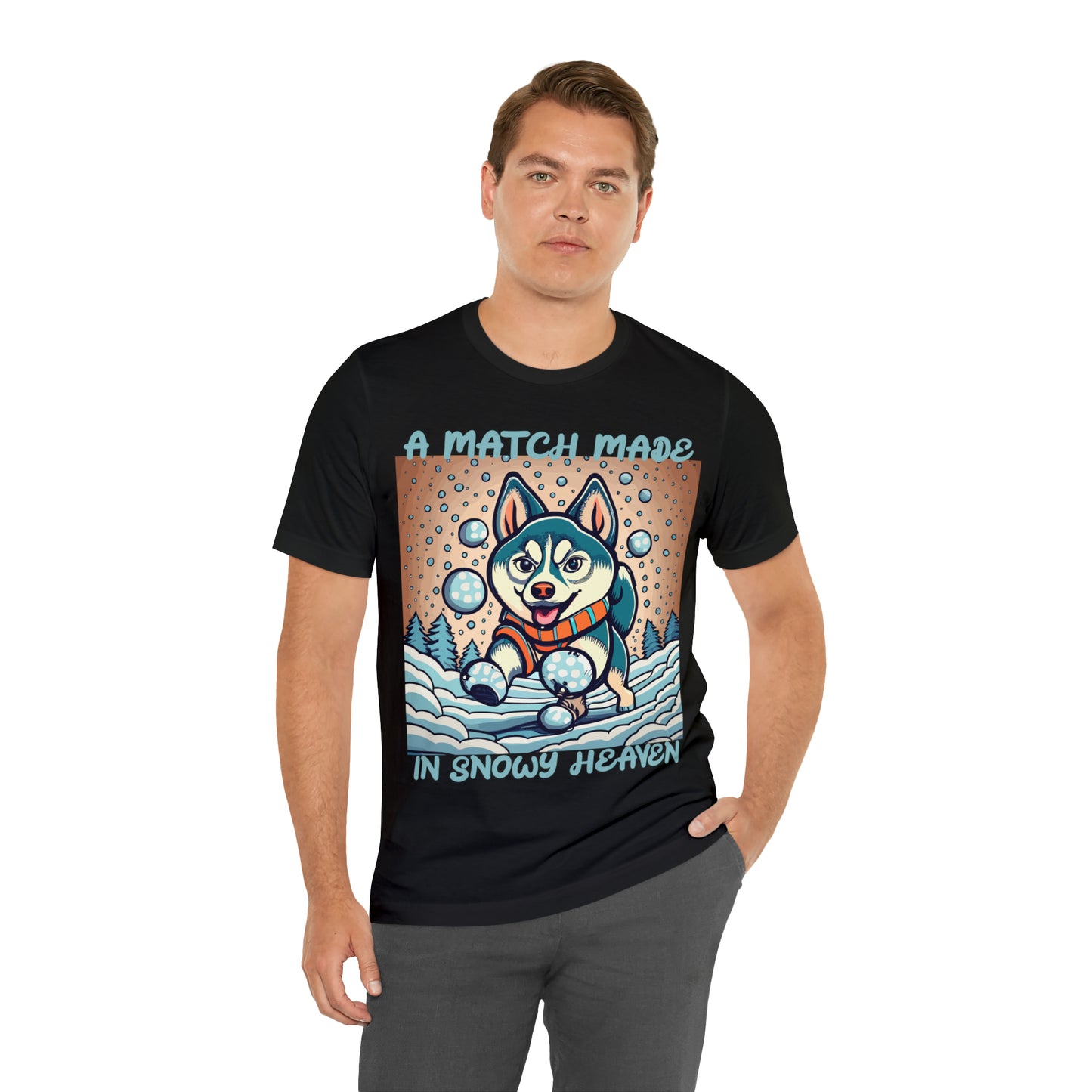 Winter Wonderland Husky Love Match Made In Snowy Heaven T-Shirt