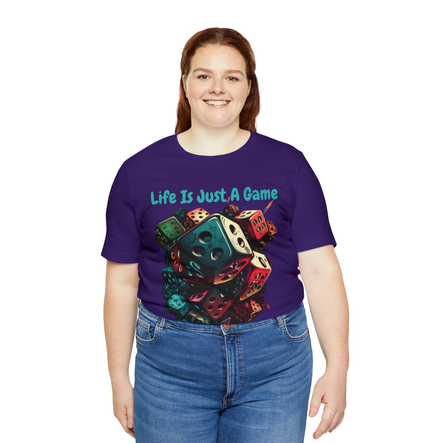 Life is Just a Game, Roll with It Fantasy Dice Board Game T-Shirt