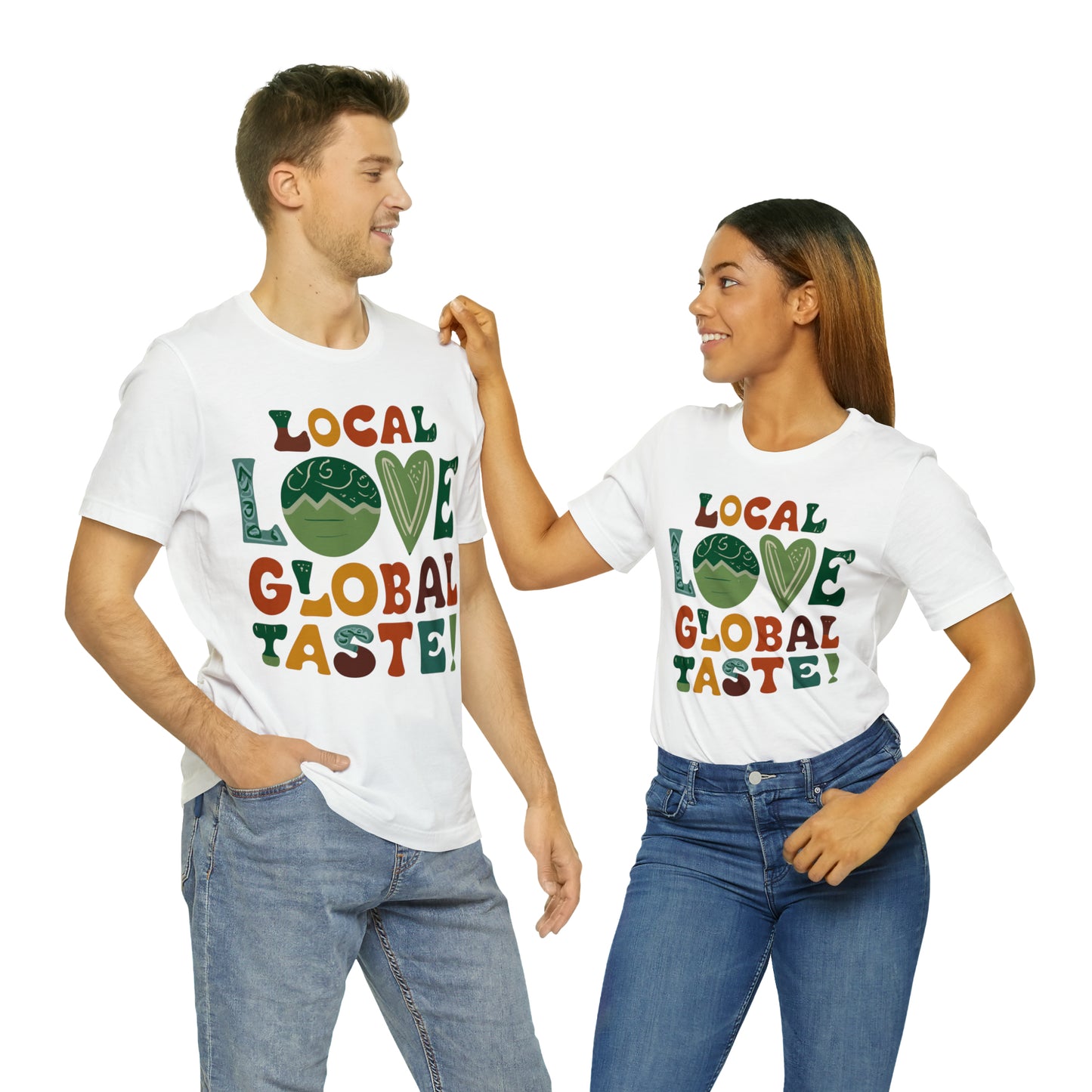 Local Love, Global Taste Culinary Farm-to-Table Cooking T-Shirt