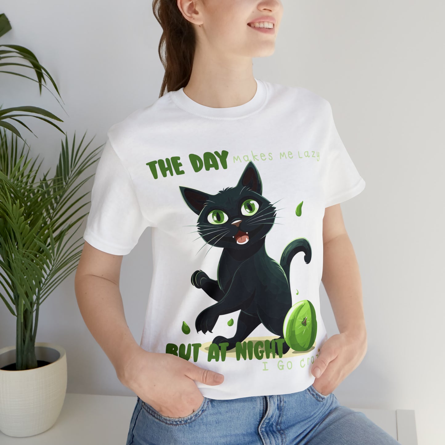 From Lazy Days to Wild Nights Cat Lovers Funny Night Out T-Shirt