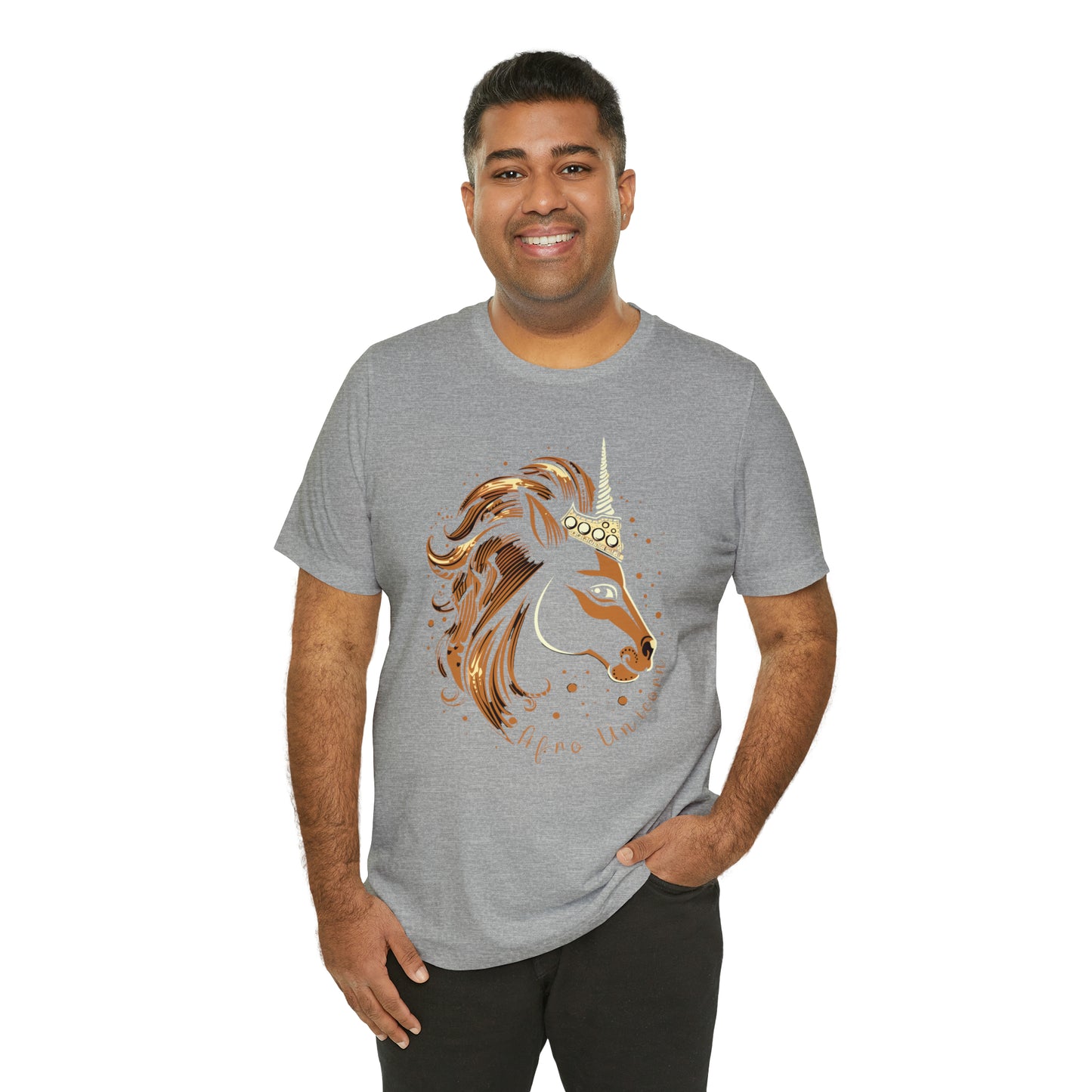 Afro Unicorn with crown - Regal Whimsical Majestic Fantasy Royal T-Shirt