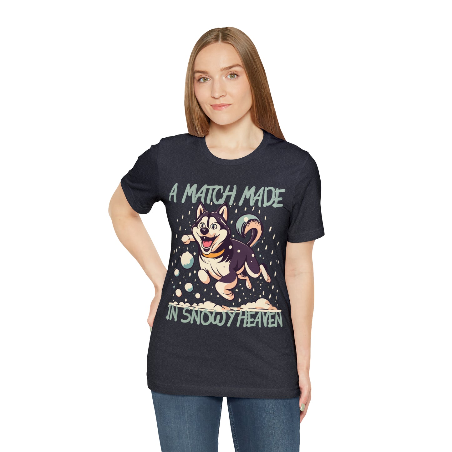 Winter Wonderland Husky Love Match Made In Snowy Heaven T-Shirt